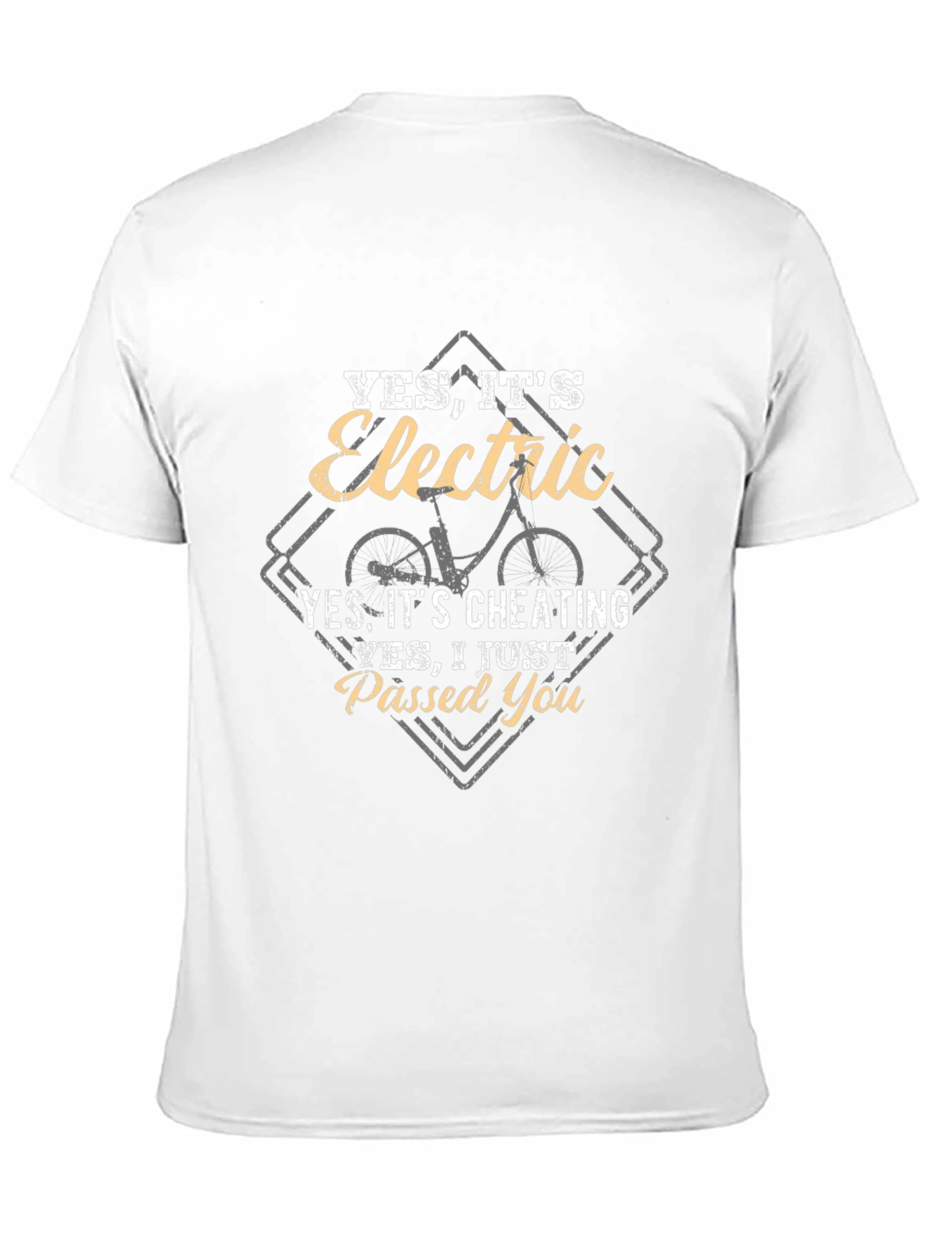 Electric Bike Humor T-Shirt - Yes Its Cheating