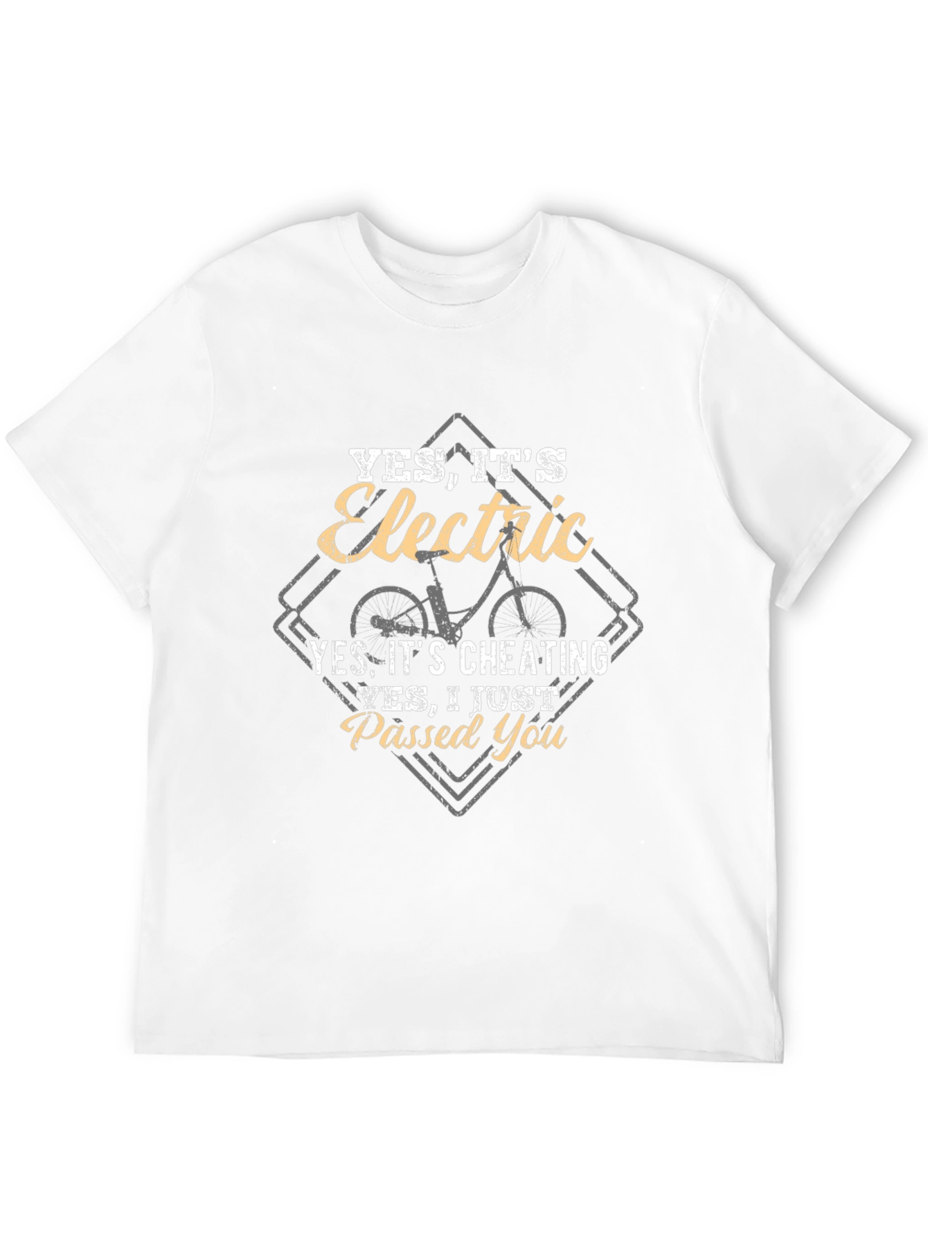Electric Bike Humor T-Shirt - Yes Its Cheating