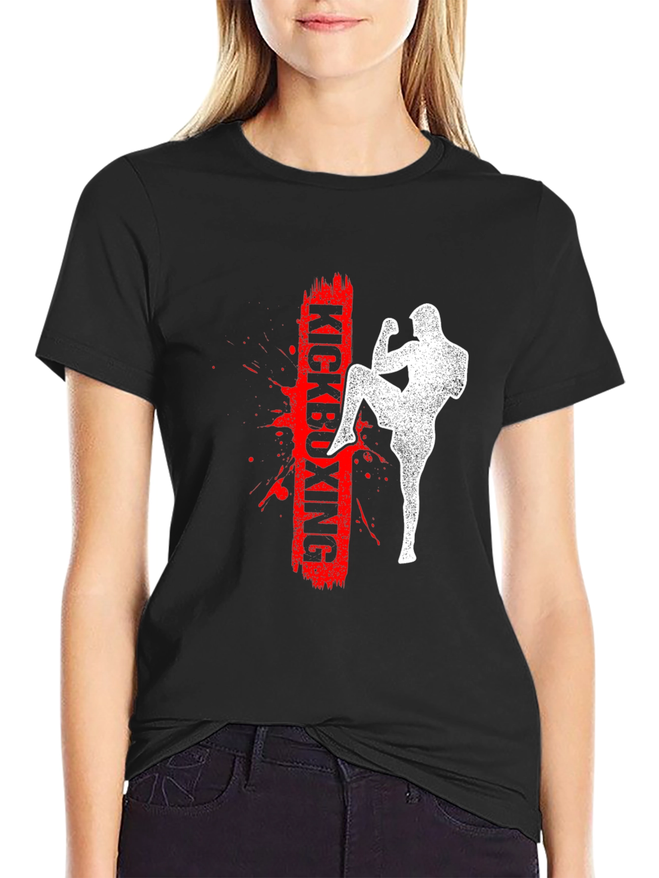 Kickboxing Graphic Print T-Shirt