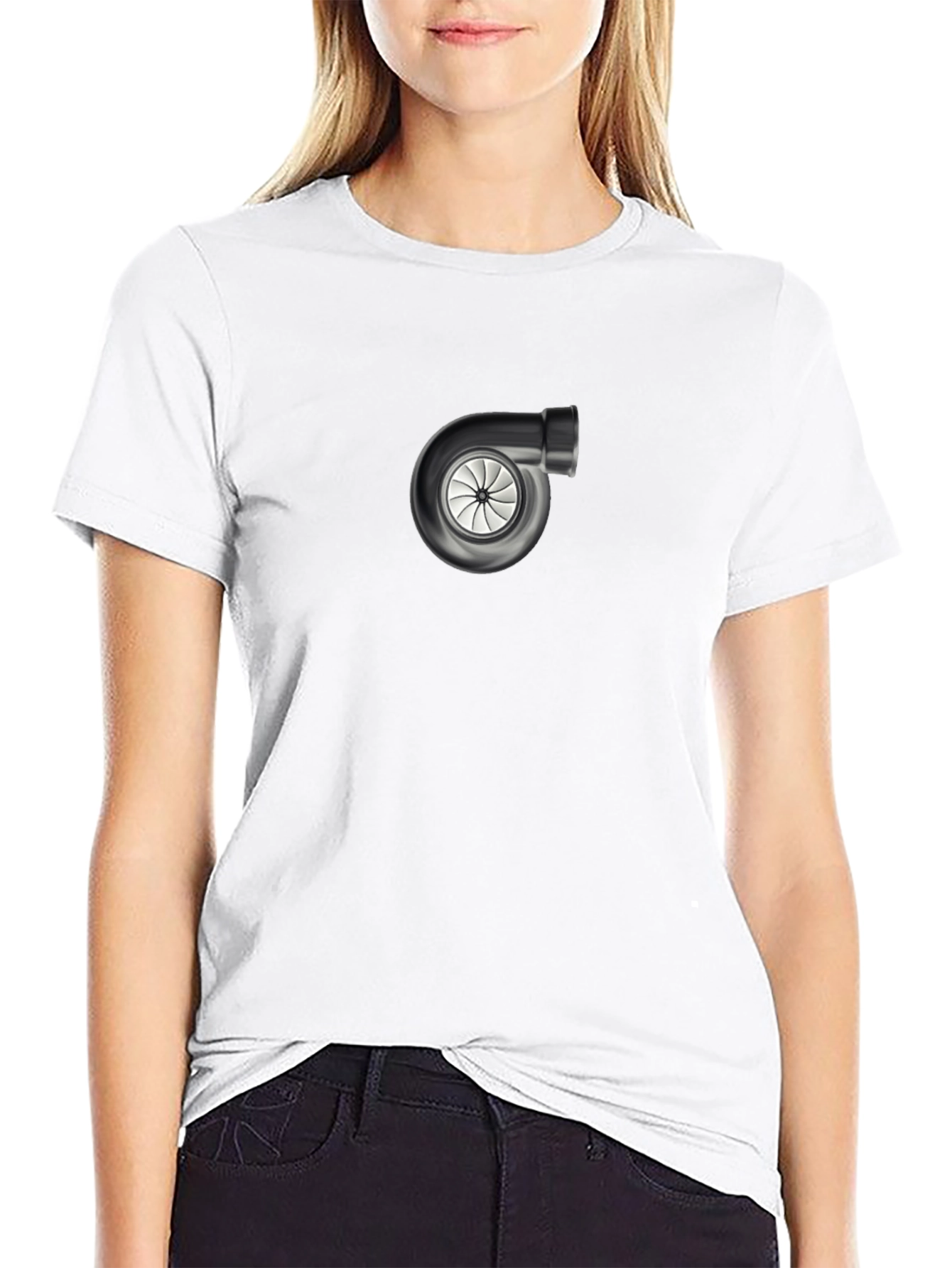 Turbocharged Style: Black Graphic Tee