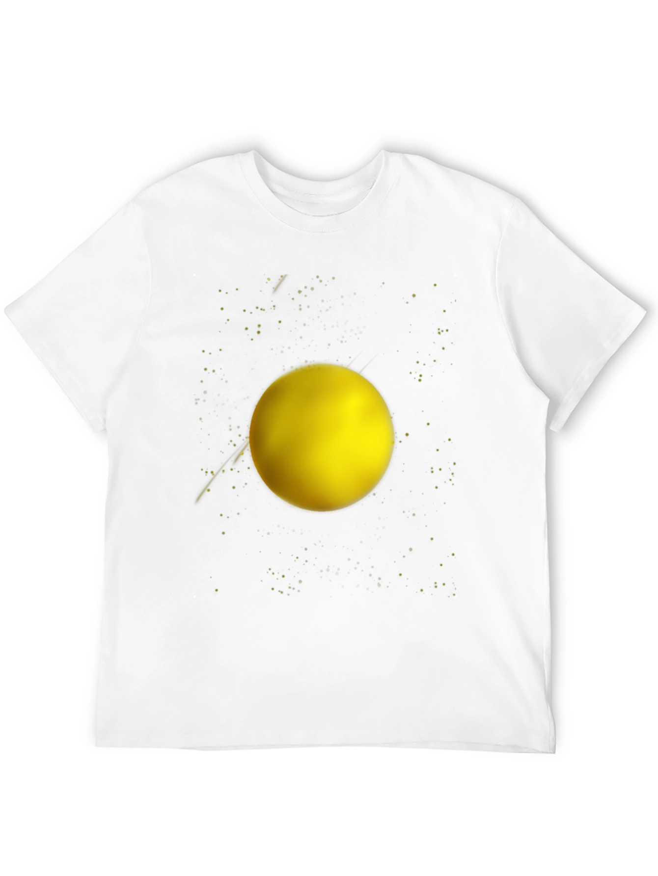 Cosmic Yellow Sphere Graphic Tee - Black