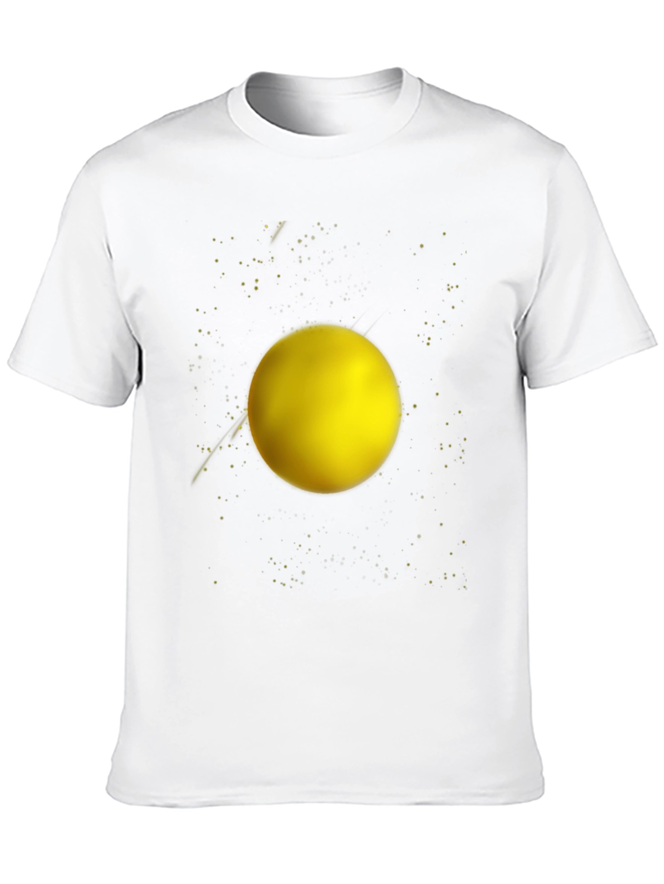 Cosmic Yellow Sphere Graphic Tee - Black