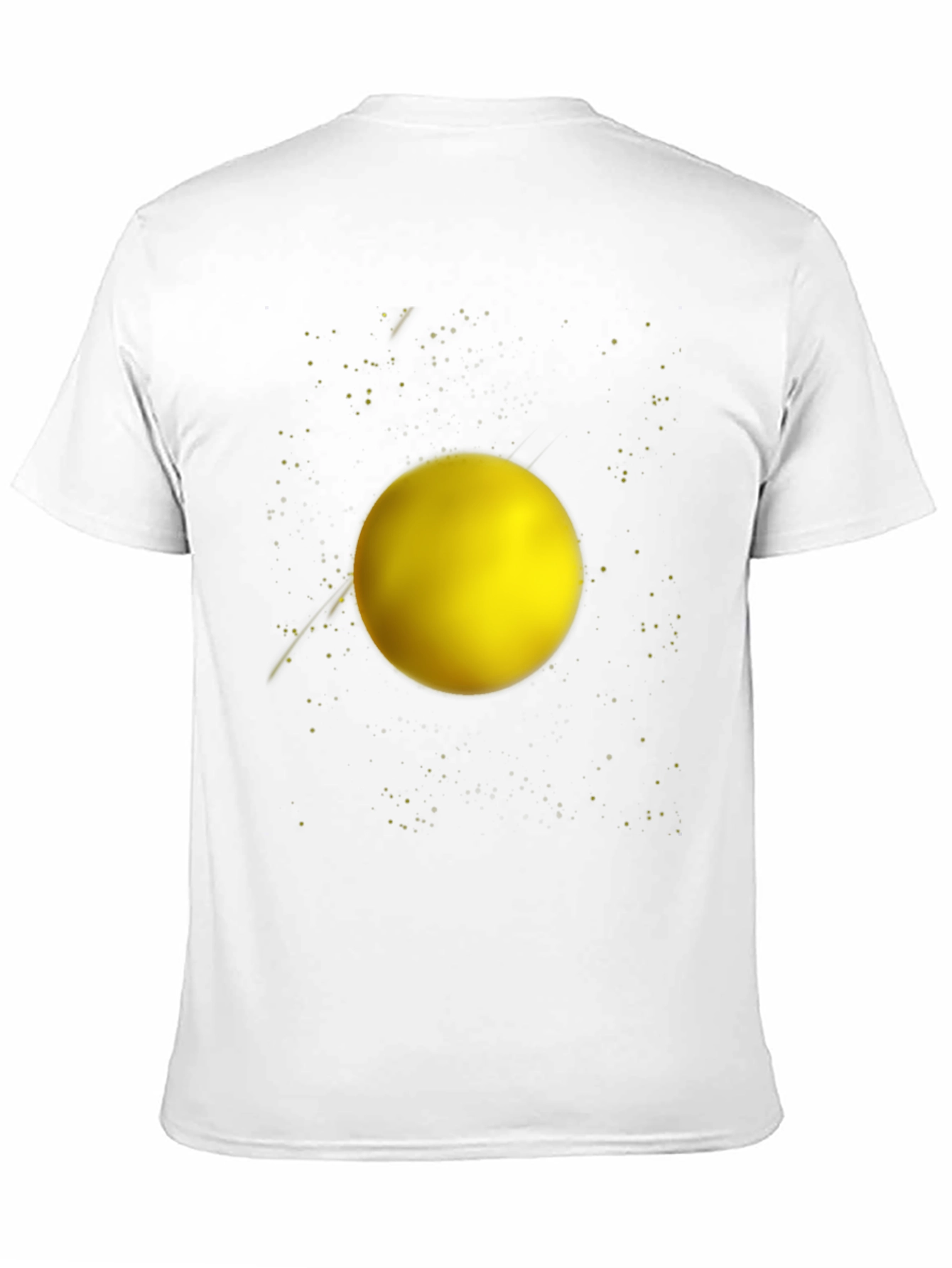 Cosmic Yellow Sphere Graphic Tee - Black