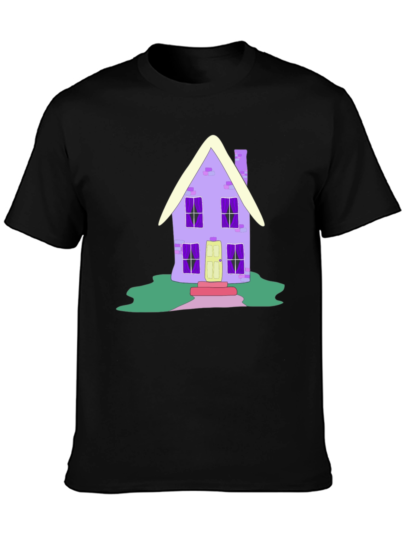 Whimsical House Graphic Tee - Unique Design