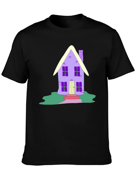 Whimsical House Graphic Tee - Unique Design