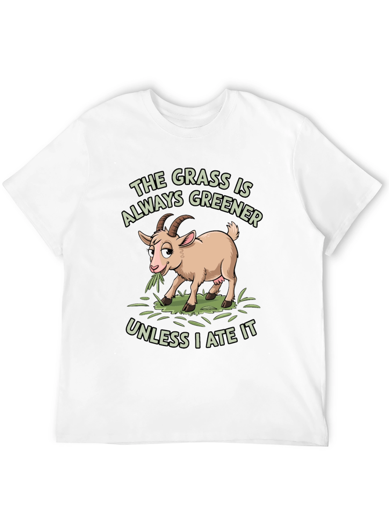 Funny Goat T-Shirt: The Grass Is Always Greener