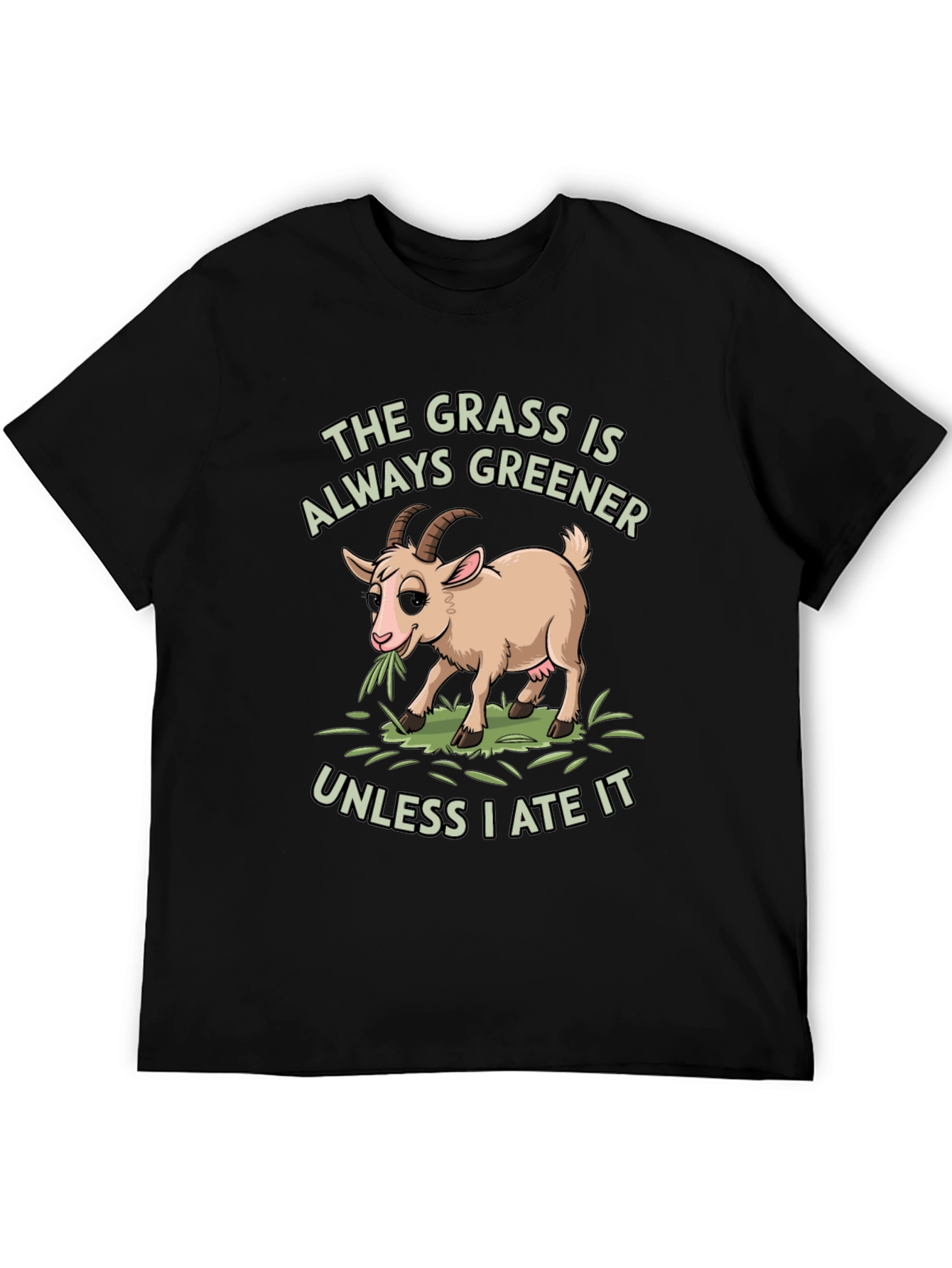 Funny Goat T-Shirt: The Grass Is Always Greener