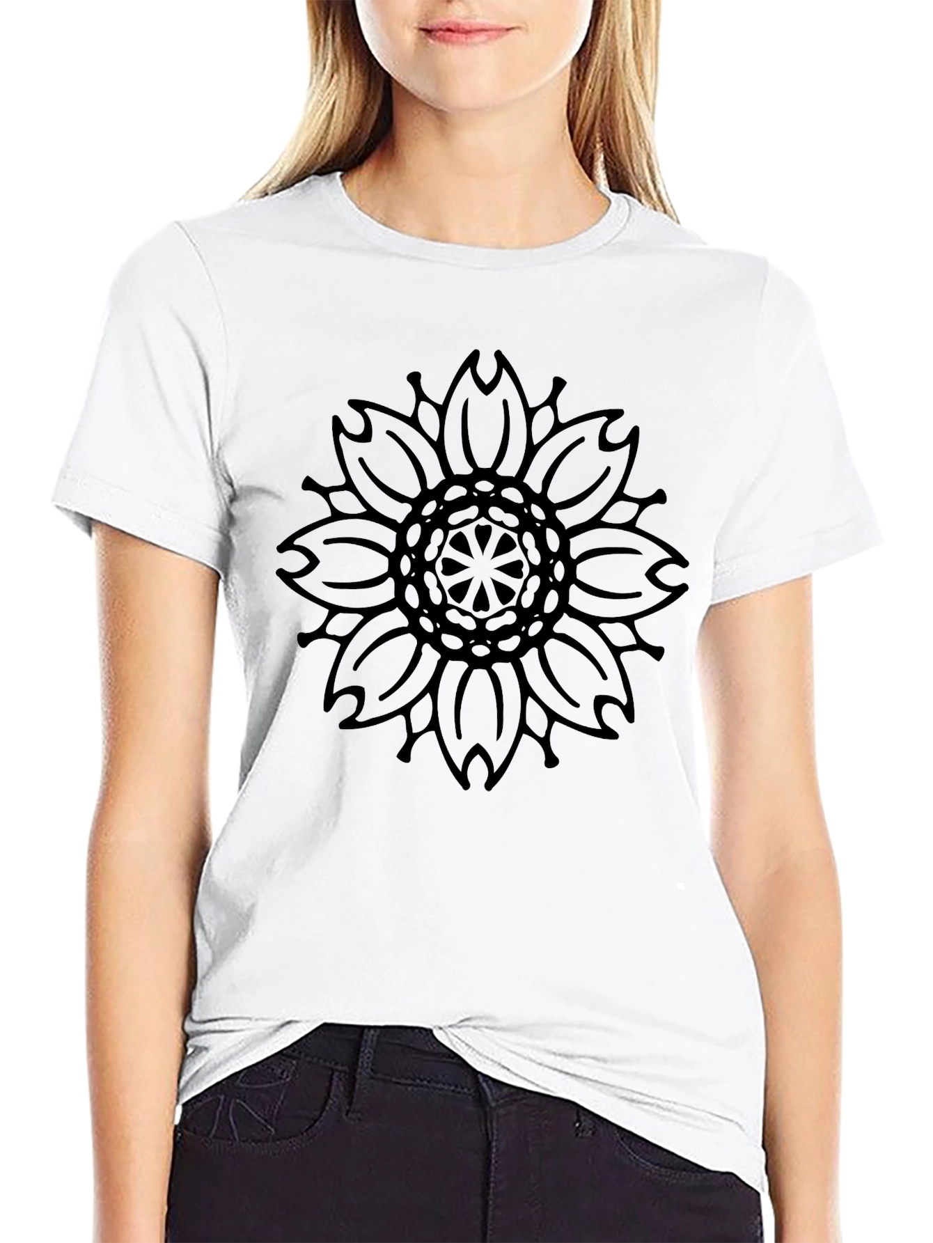 Black Sunflower Graphic Tee - Stylish Casual Wear