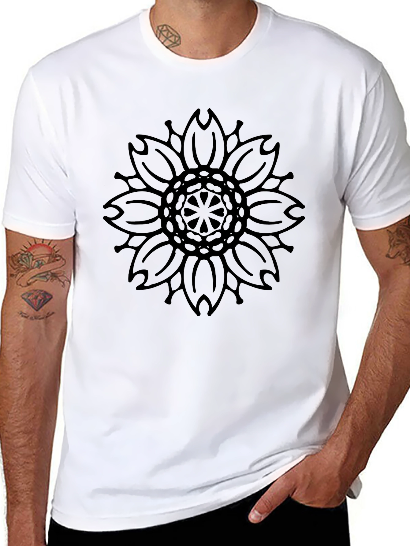 Black Sunflower Graphic Tee - Stylish Casual Wear