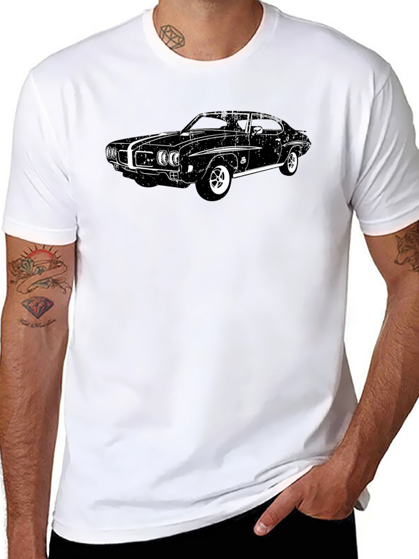 Classic Car Graphic Tee - Black