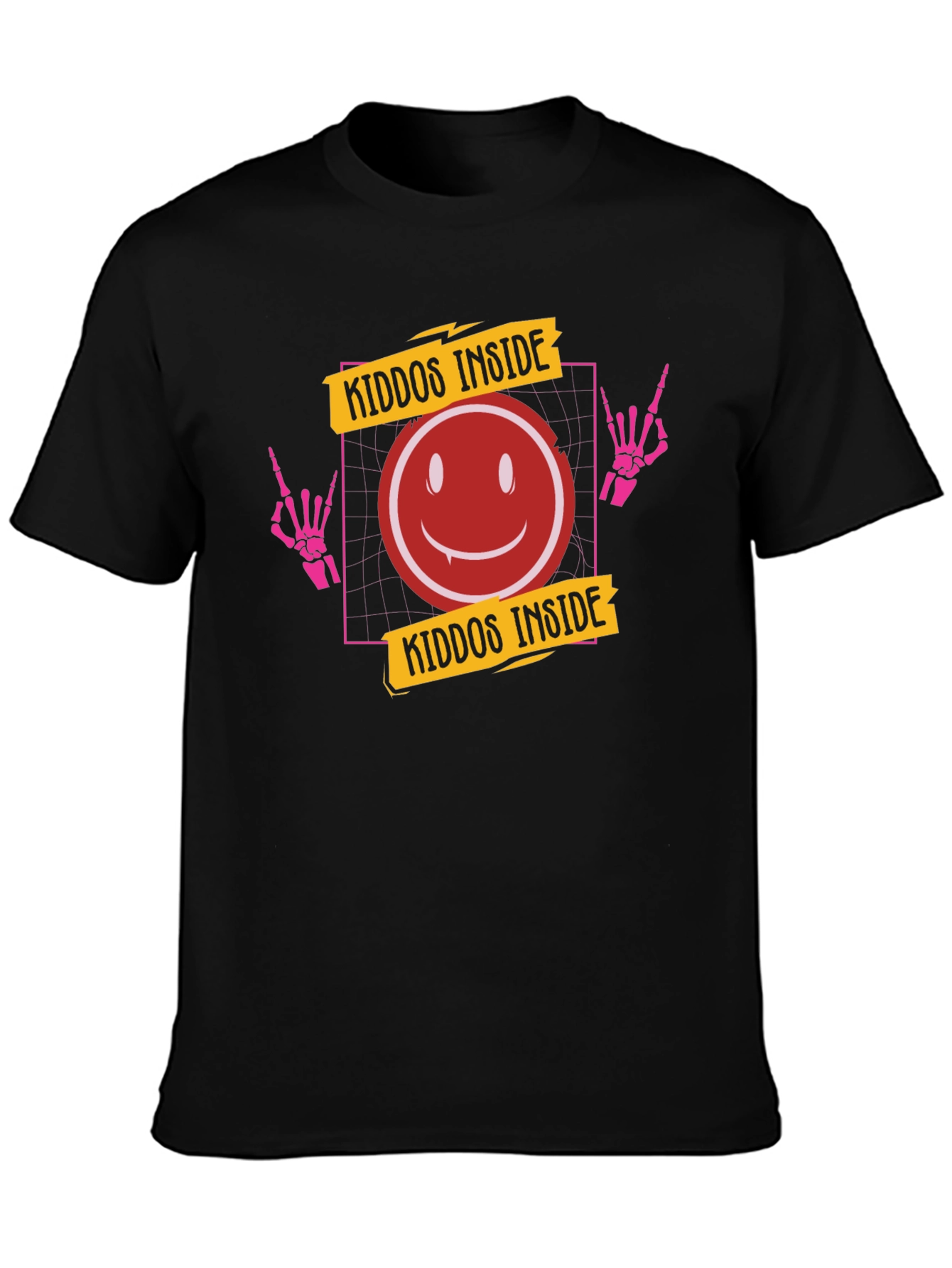 Kiddos Inside Graphic Tee - Trendy Black T-Shirt