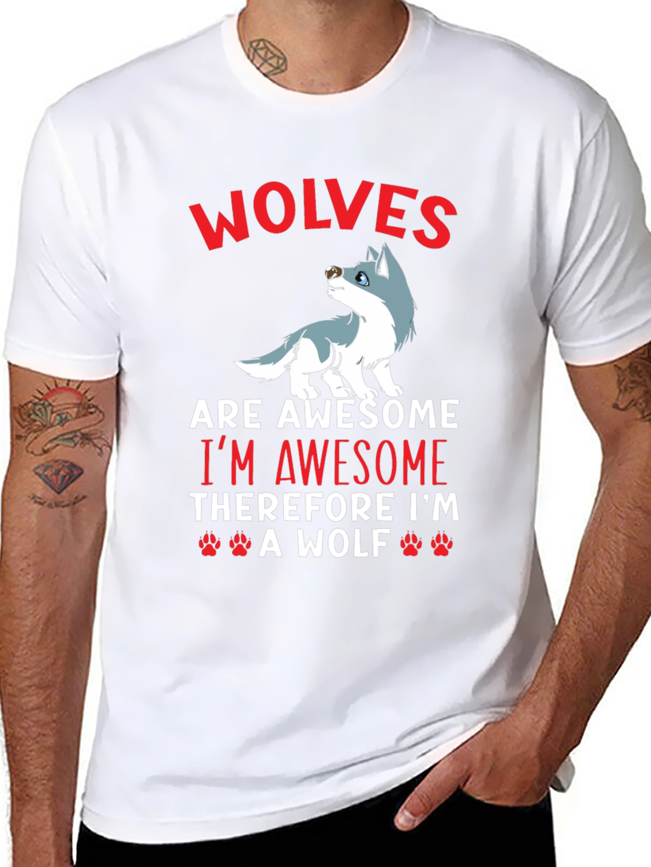 Wolves are Awesome Graphic T-Shirt