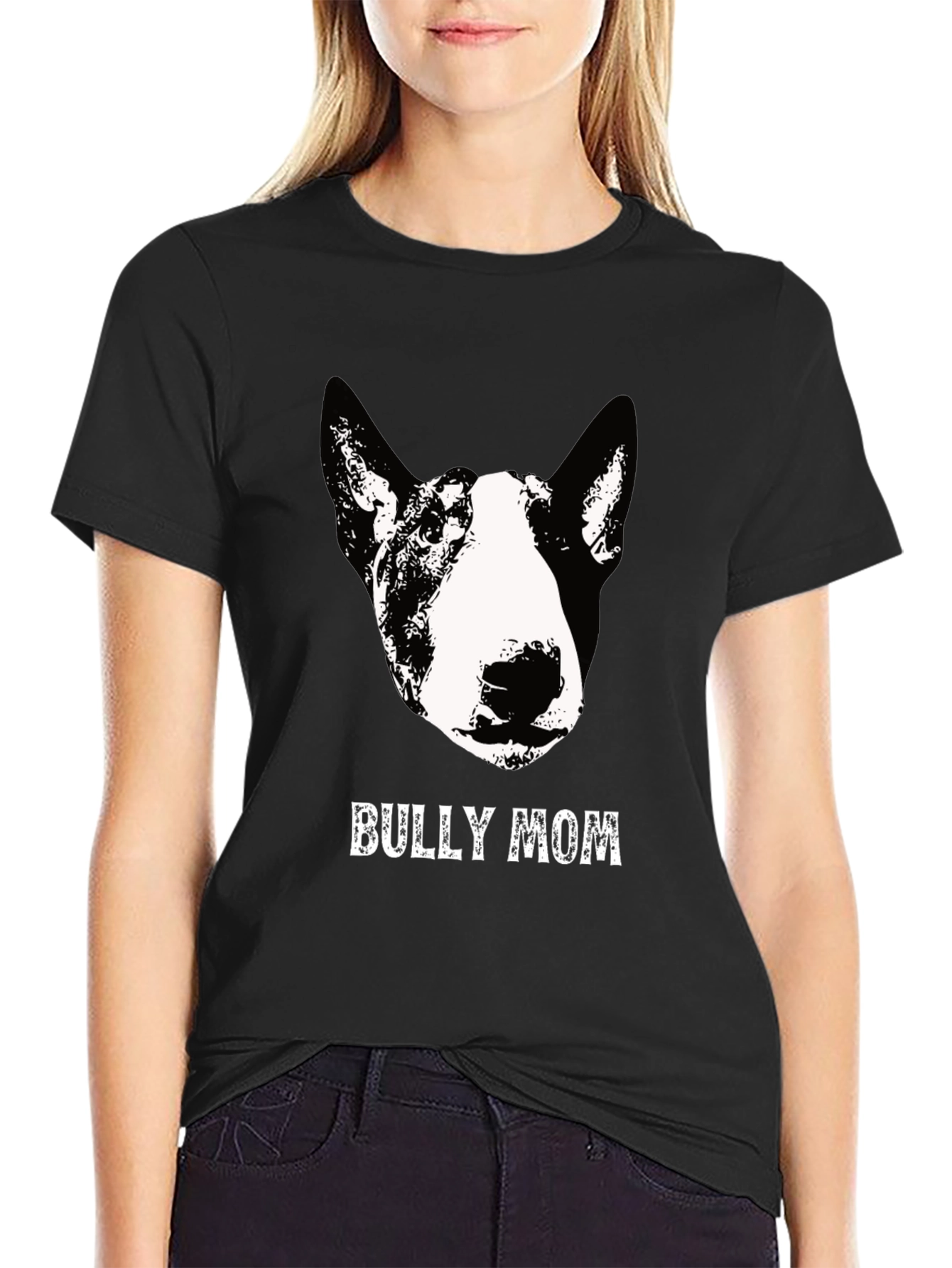 Bully Mom Graphic T-Shirt - Black Cotton Tee