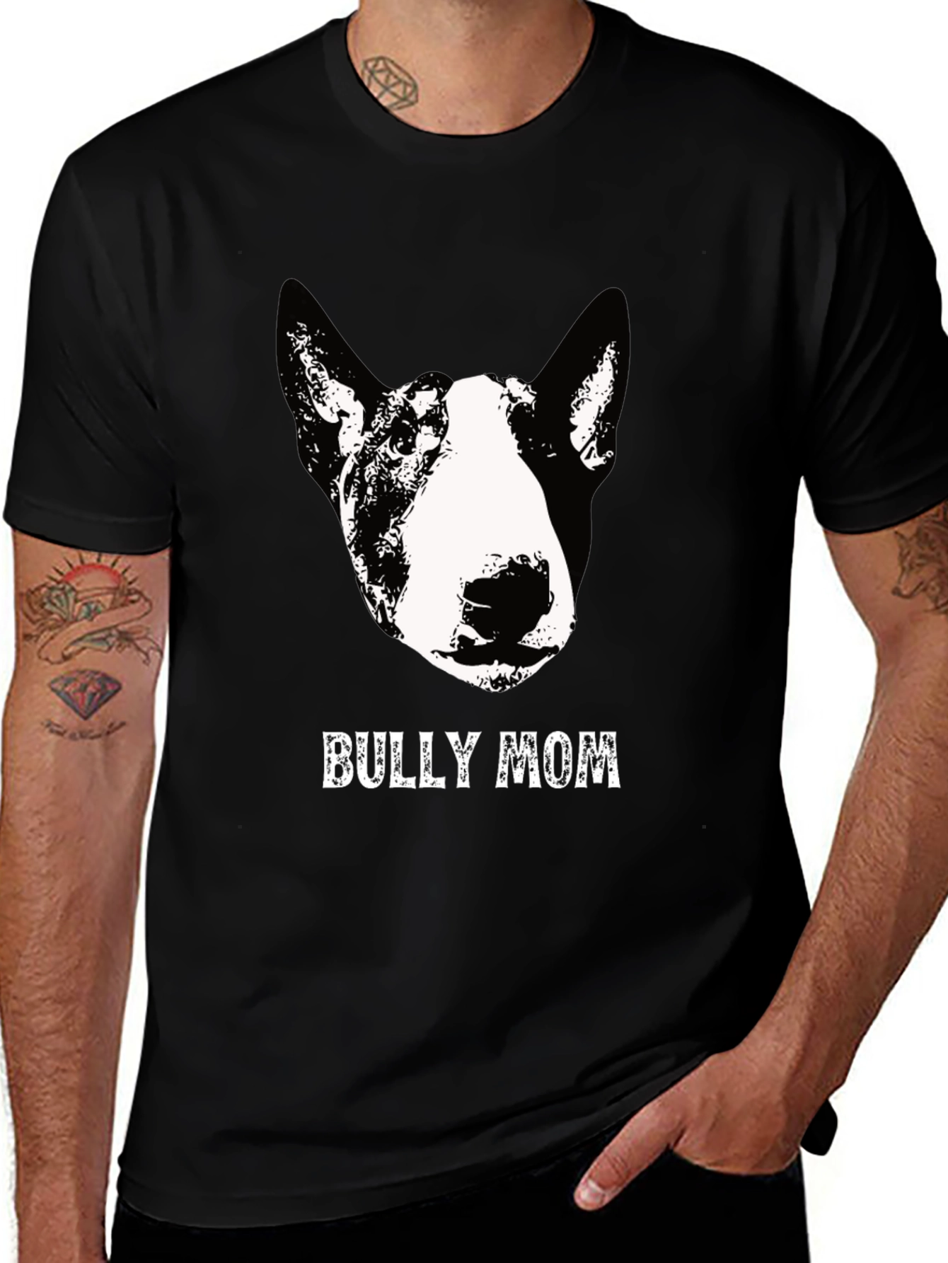Bully Mom Graphic T-Shirt - Black Cotton Tee