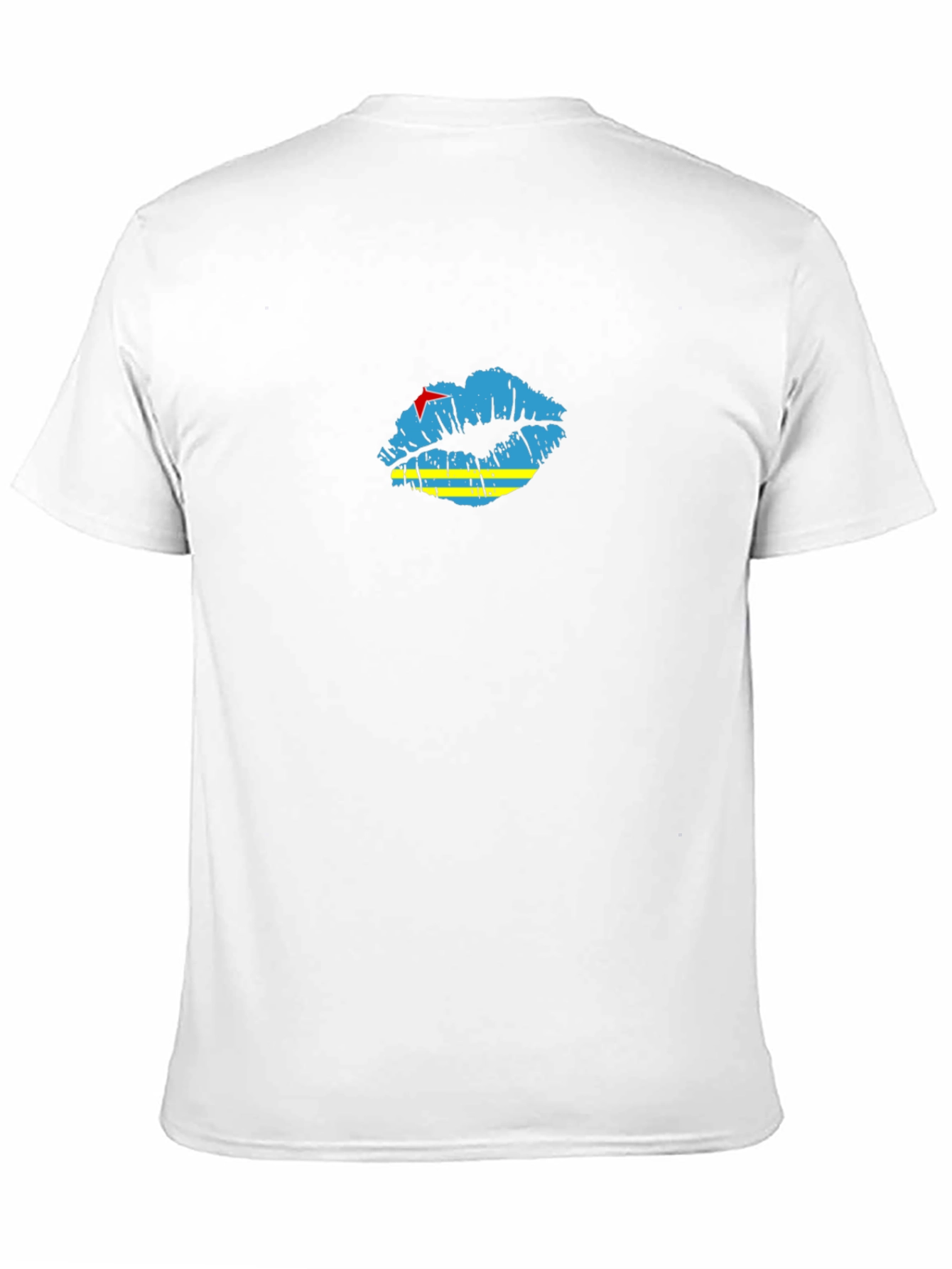 Aruba Flag Lips Black T-Shirt