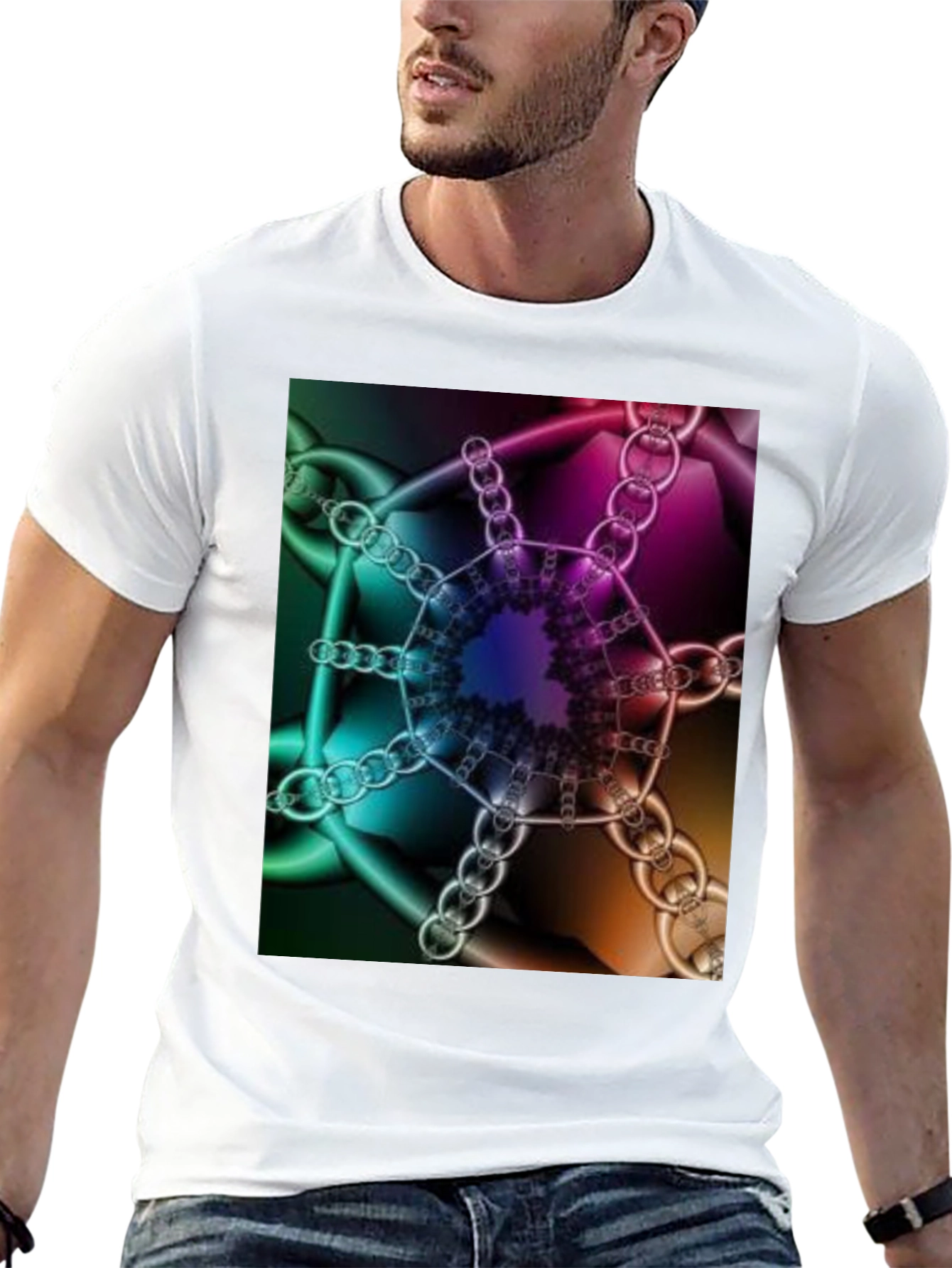 Abstract Chains T-Shirt - Unique Design