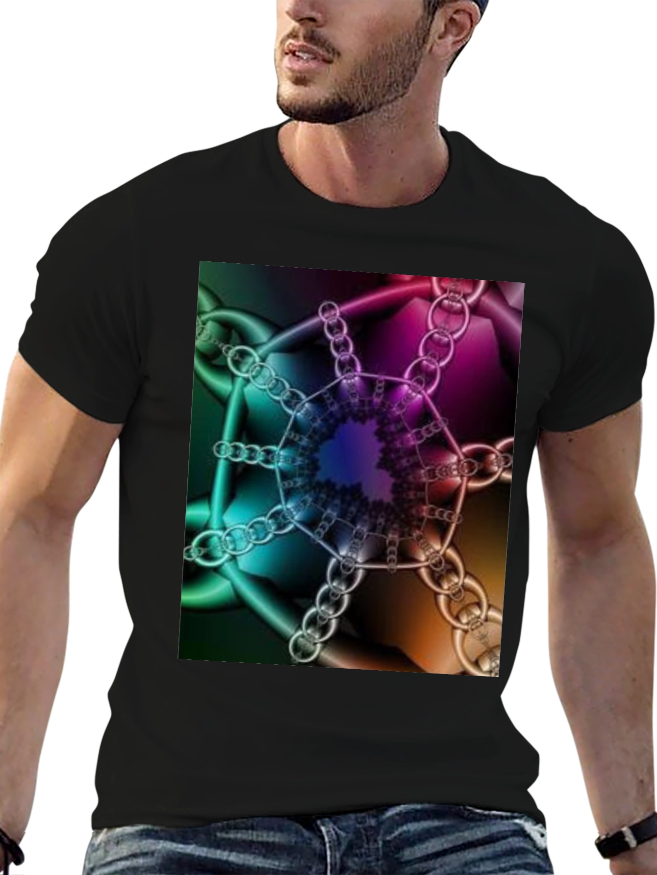 Abstract Chains T-Shirt - Unique Design
