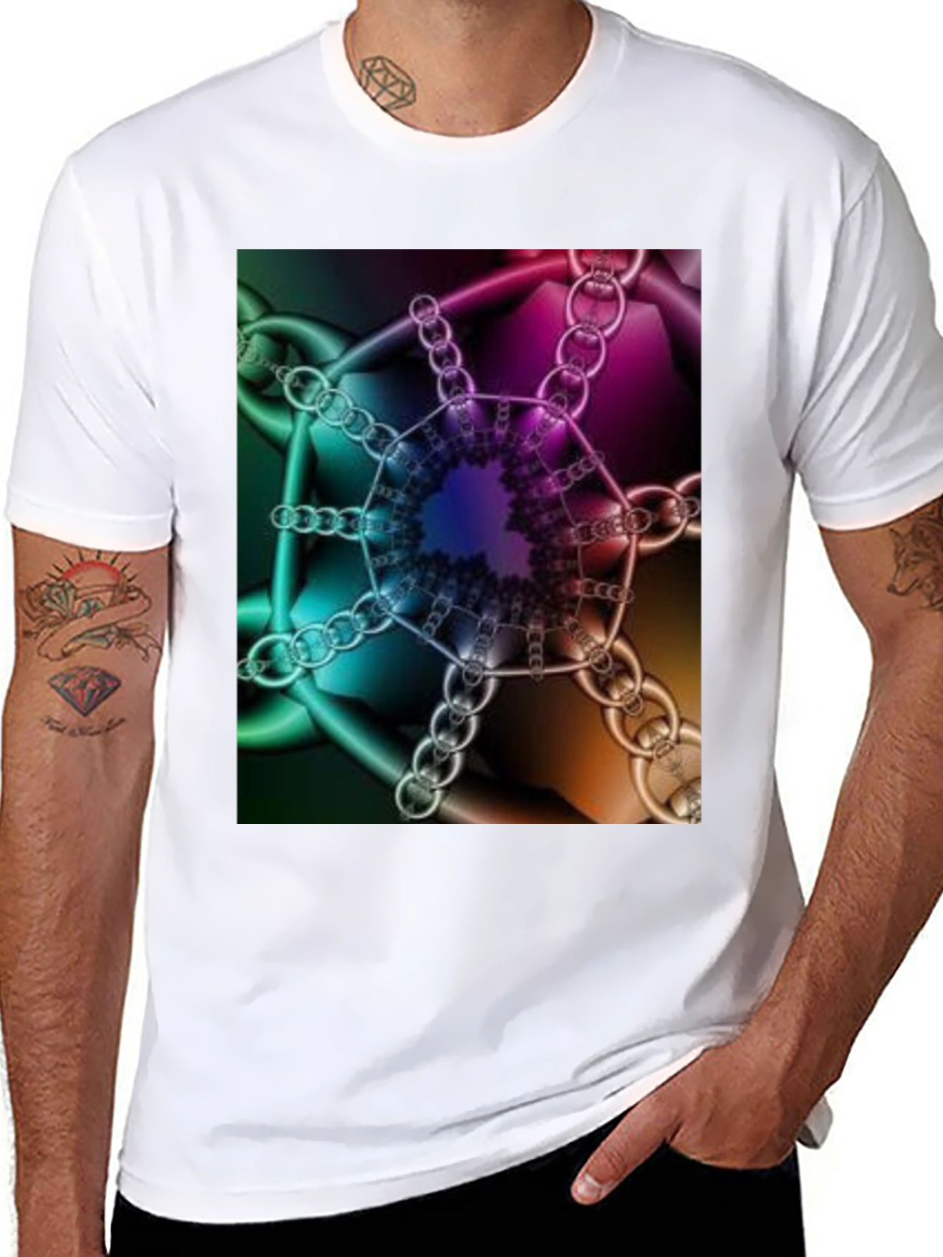 Abstract Chains T-Shirt - Unique Design