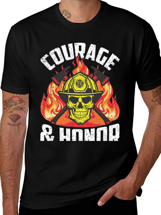 Courage & Honor Firefighter Graphic T-Shirt