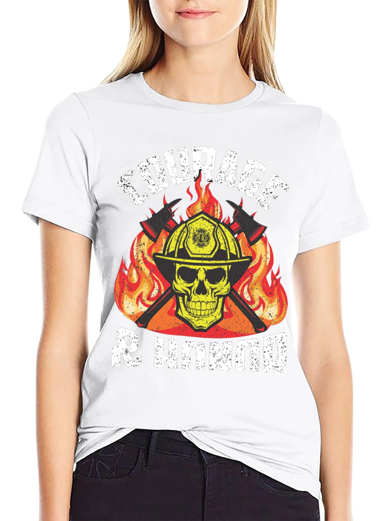 Courage & Honor Firefighter Graphic T-Shirt