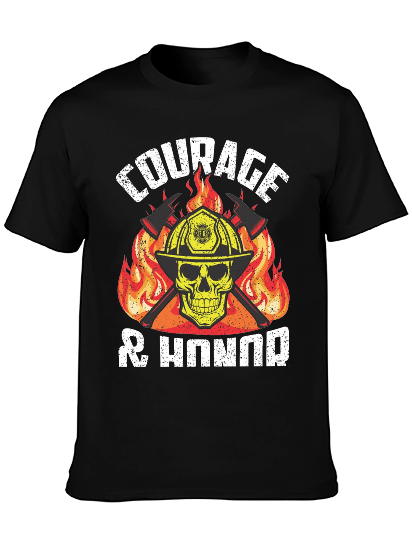 Courage & Honor Firefighter Graphic T-Shirt
