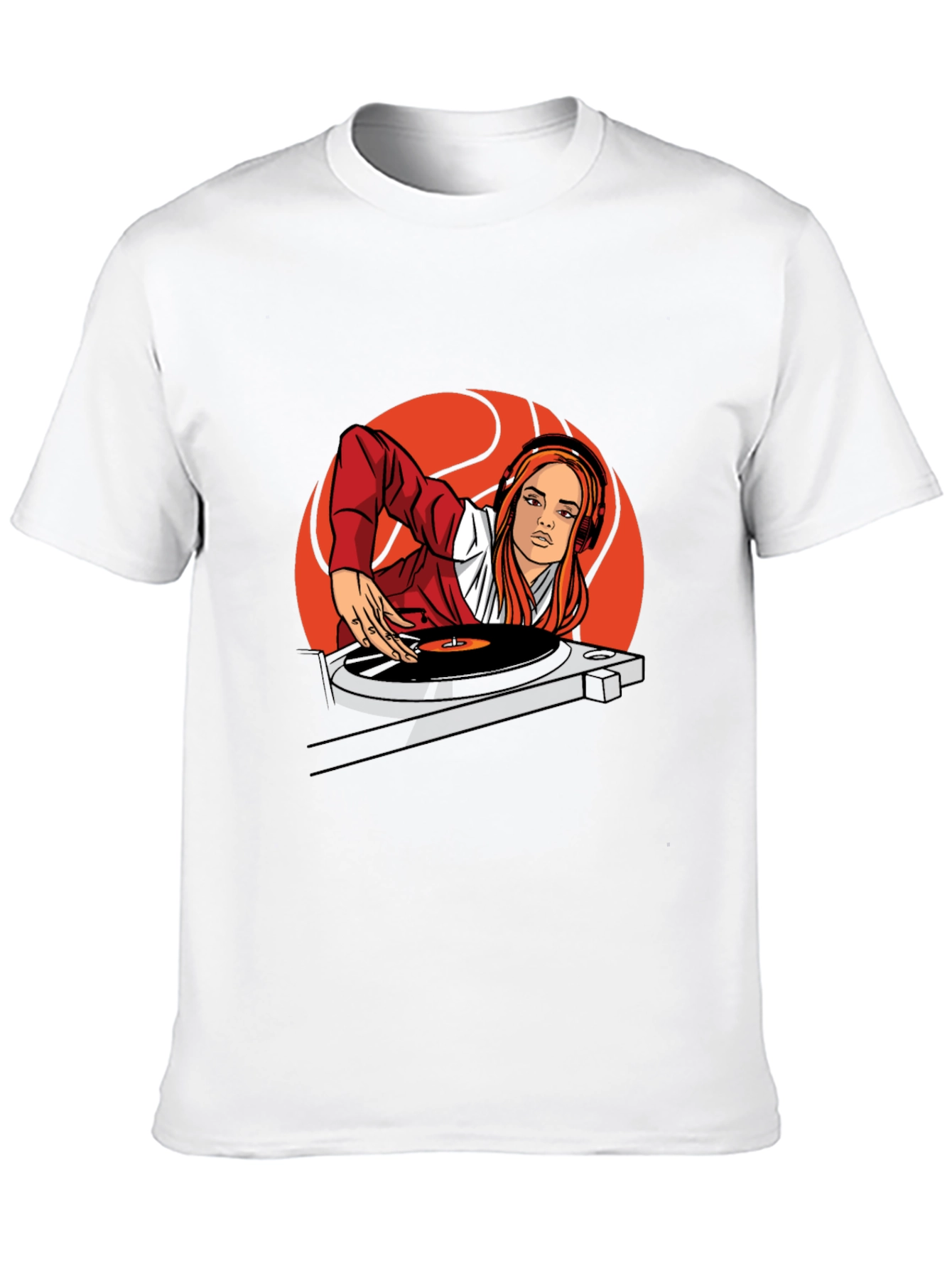 DJ Girl Graphic T-Shirt - Black