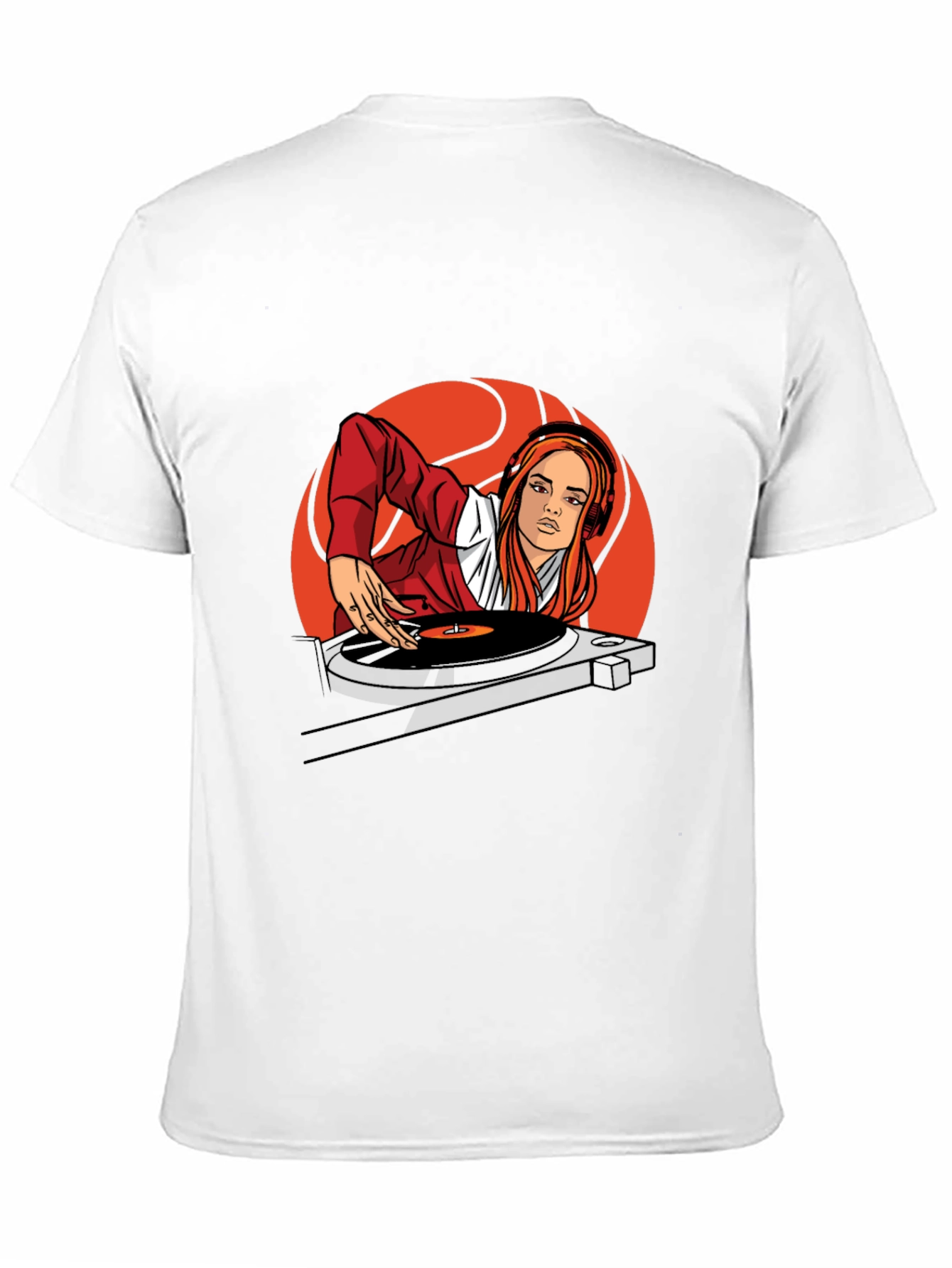 DJ Girl Graphic T-Shirt - Black