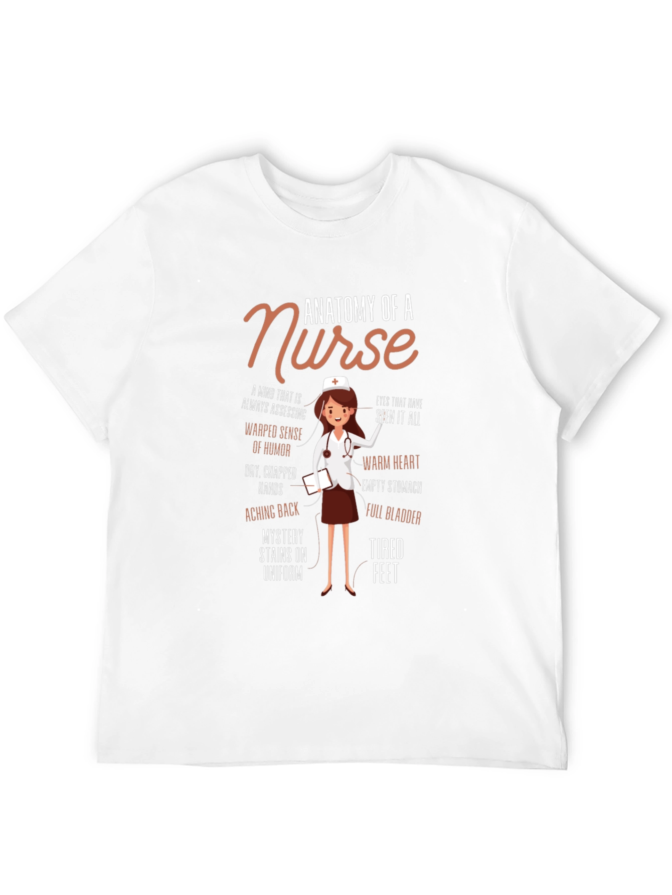 Anatomy of a Nurse Graphic T-Shirt