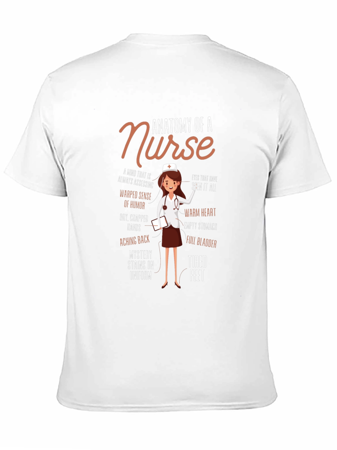 Anatomy of a Nurse Graphic T-Shirt