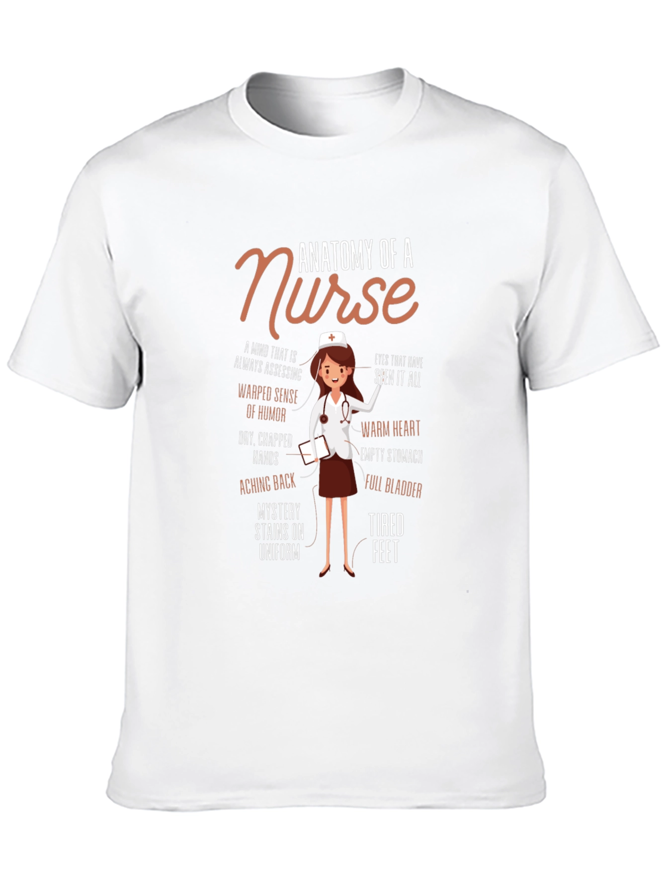 Anatomy of a Nurse Graphic T-Shirt