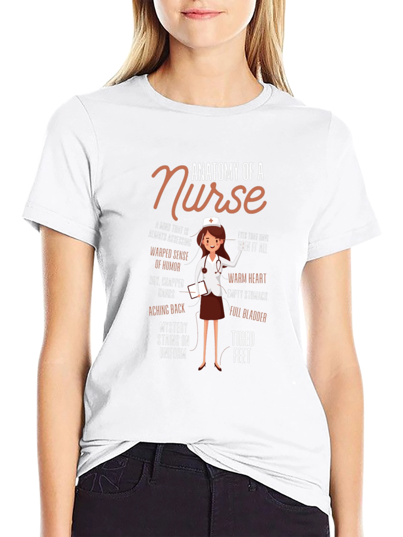 Anatomy of a Nurse Graphic T-Shirt