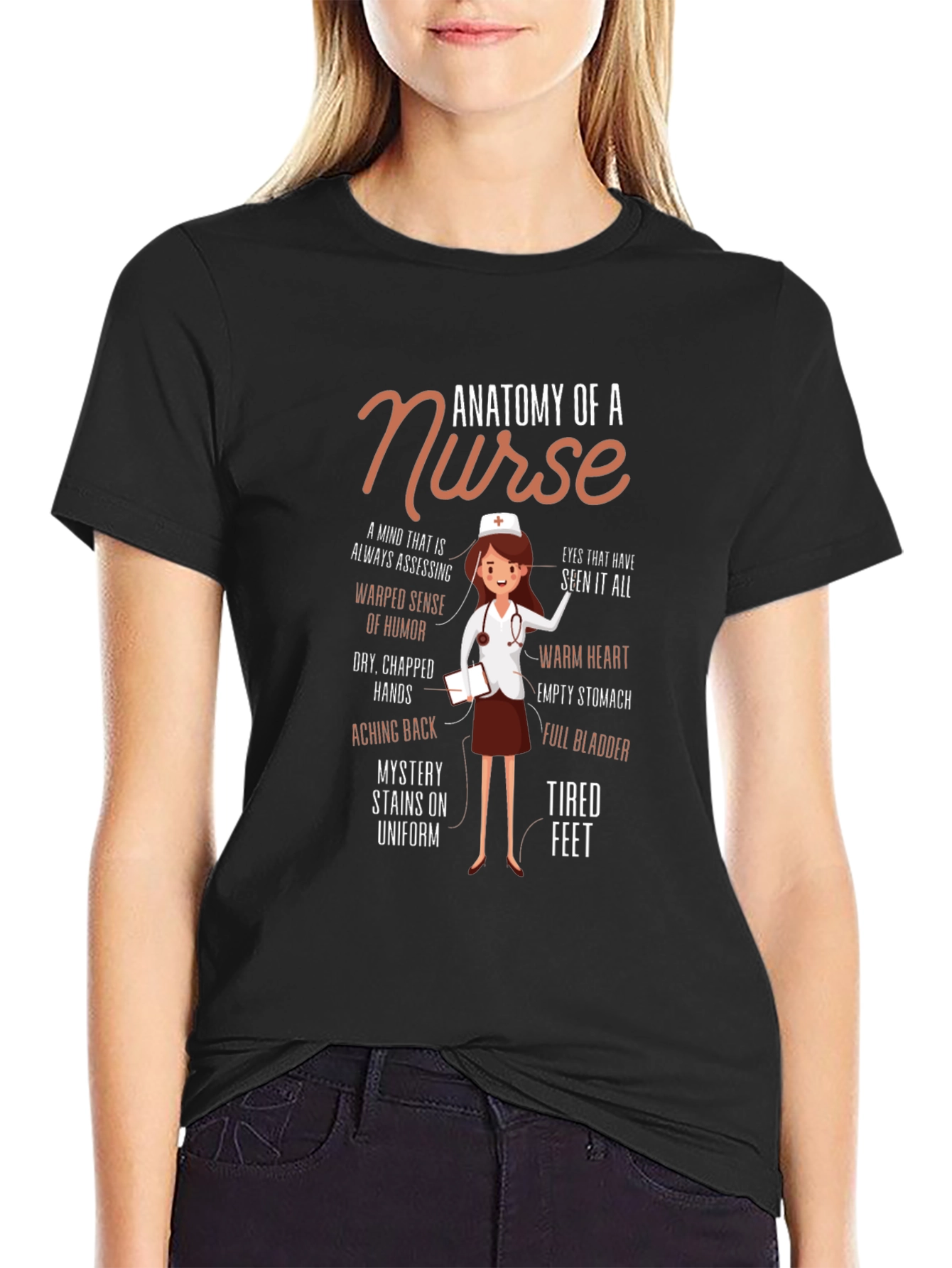 Anatomy of a Nurse Graphic T-Shirt
