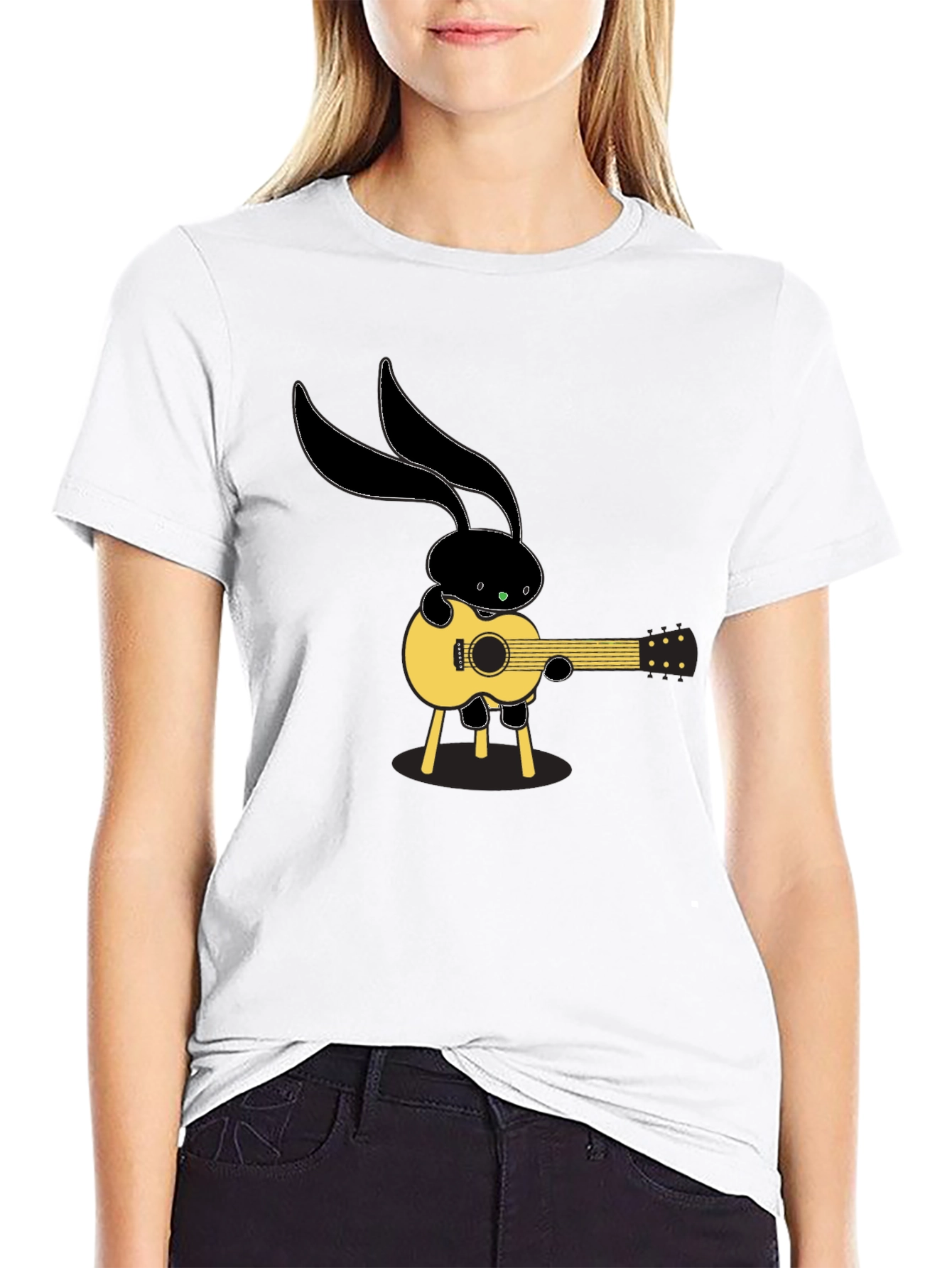 Black Bunny Guitarist T-Shirt