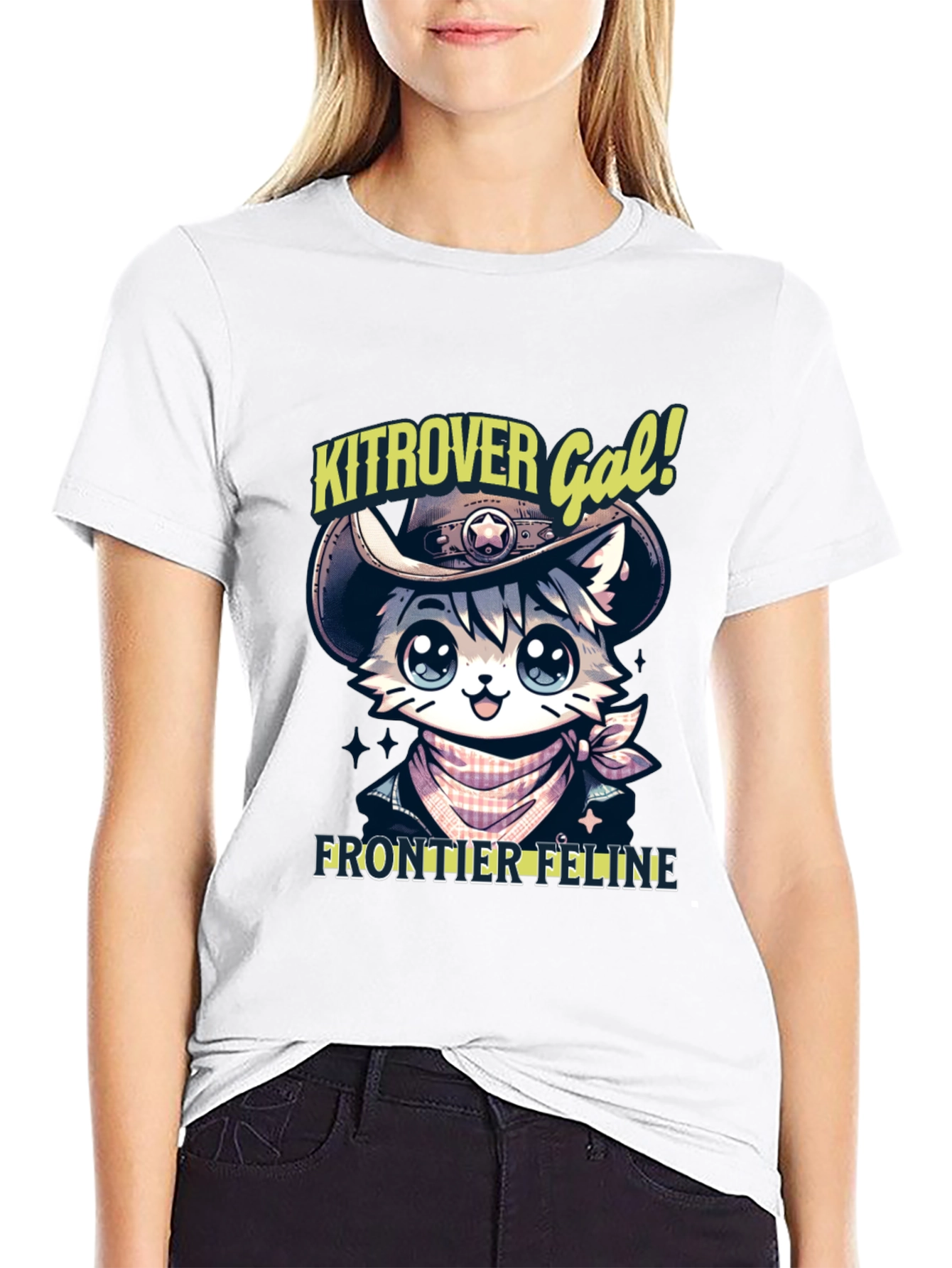 Kitrover Gal Frontier Feline T-Shirt