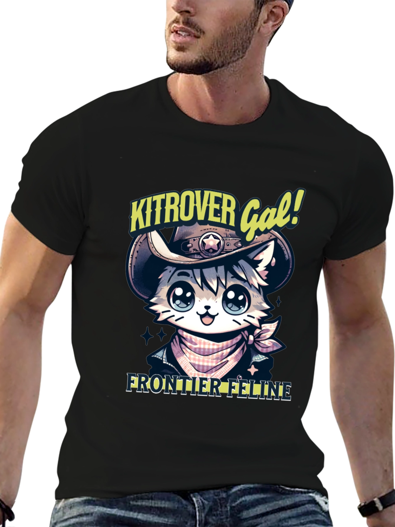 Kitrover Gal Frontier Feline T-Shirt