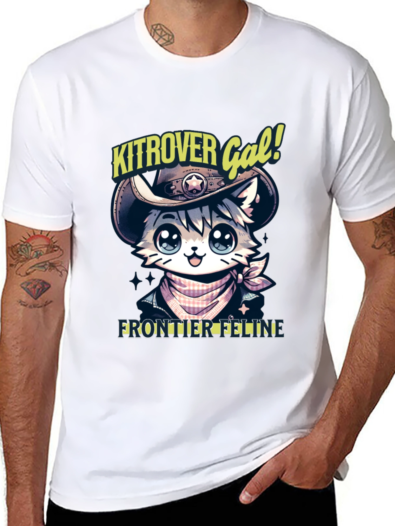 Kitrover Gal Frontier Feline T-Shirt