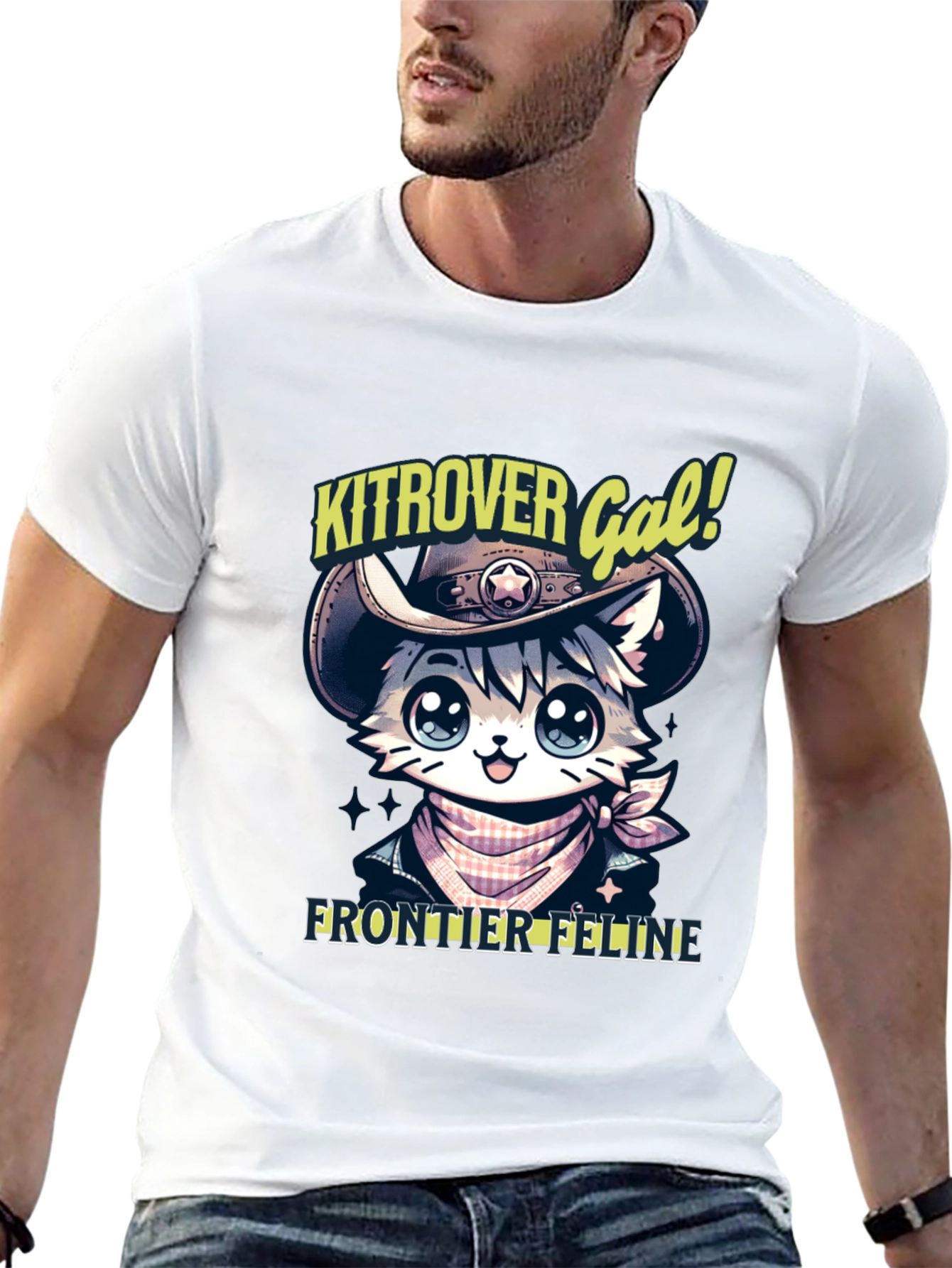 Kitrover Gal Frontier Feline T-Shirt
