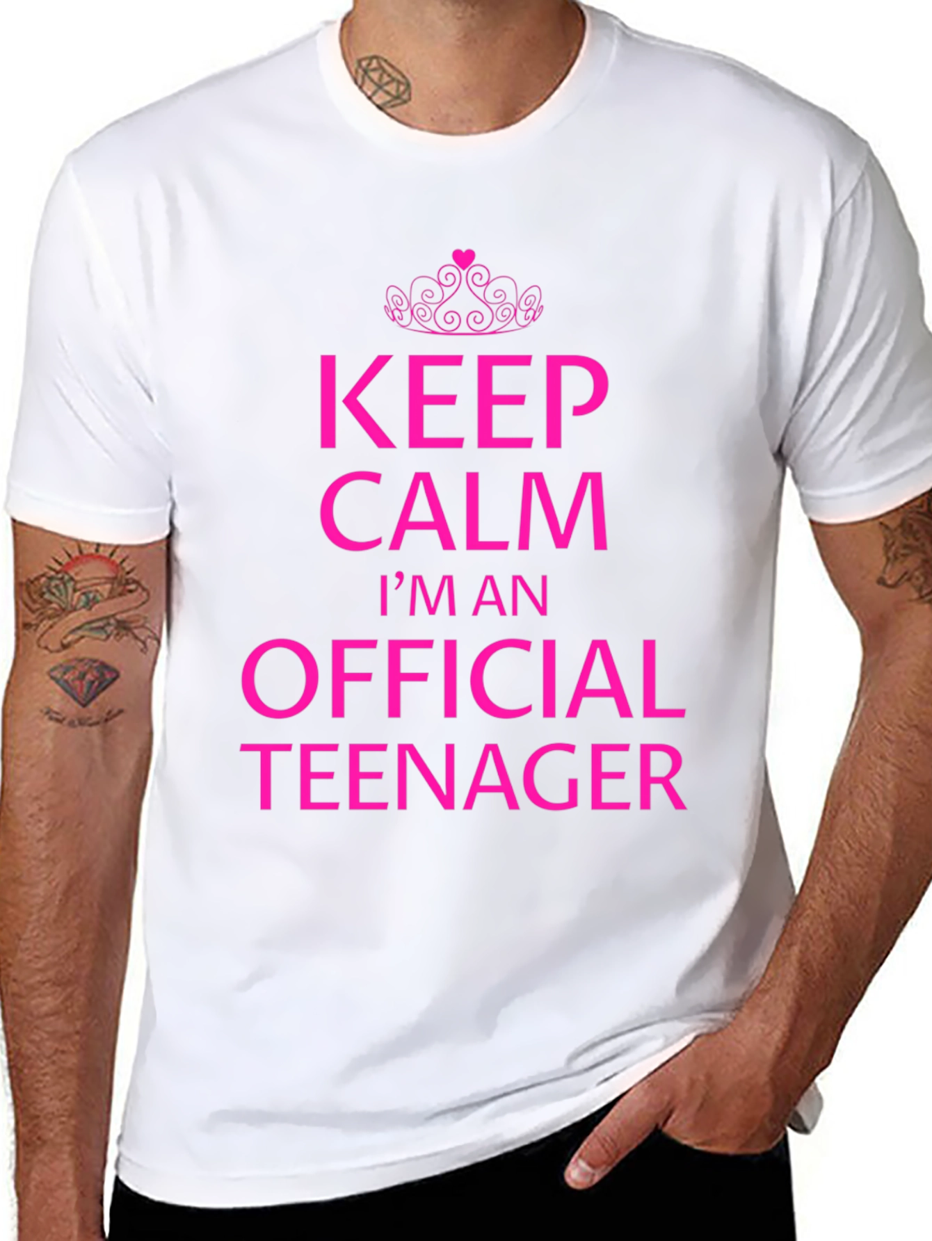 Keep Calm Official Teenager Black T-Shirt