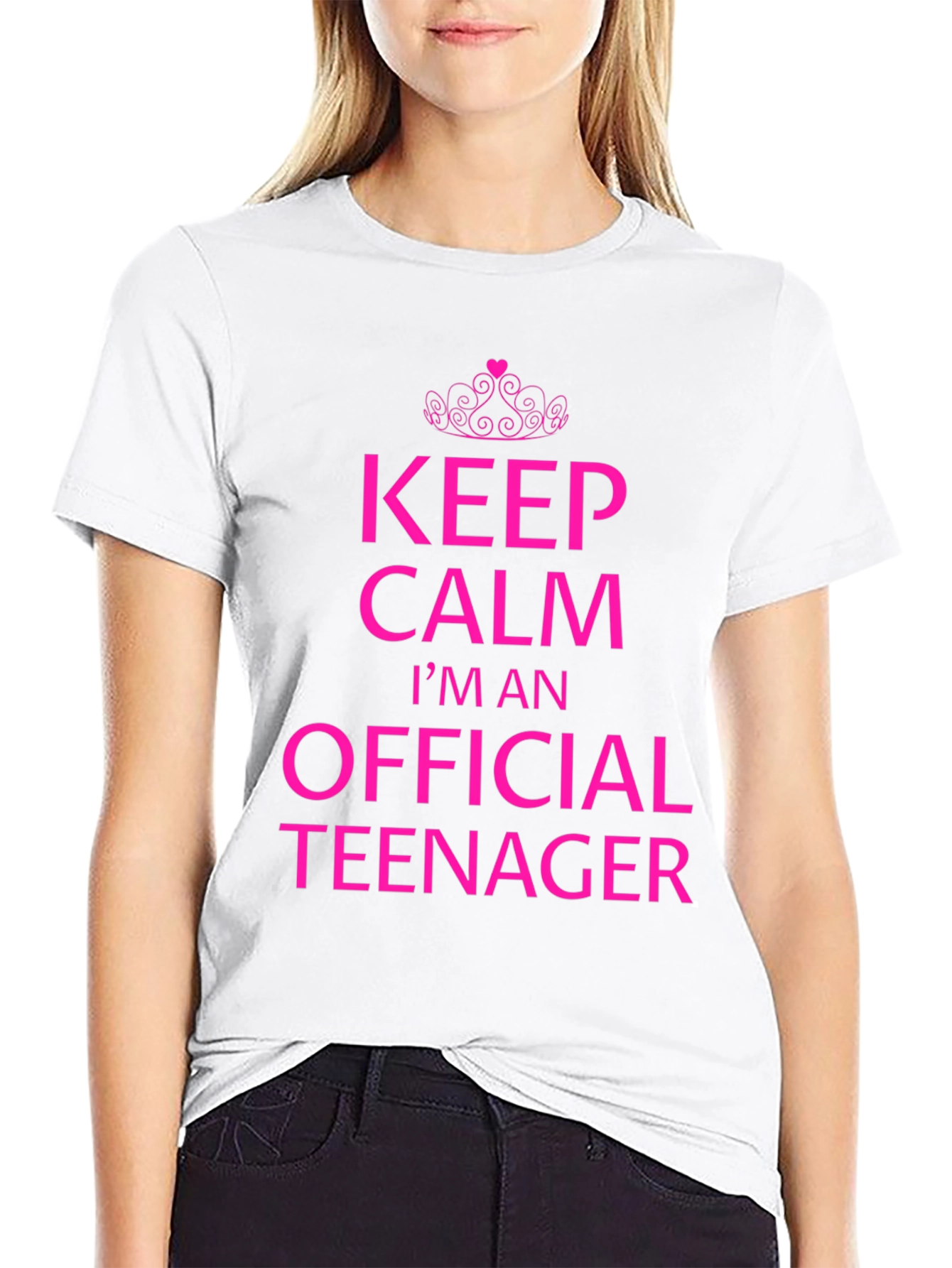 Keep Calm Official Teenager Black T-Shirt