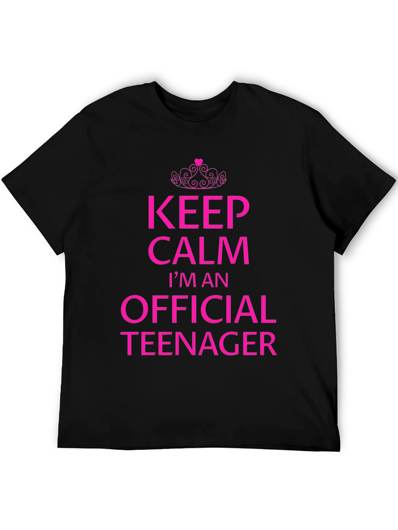 Keep Calm Official Teenager Black T-Shirt