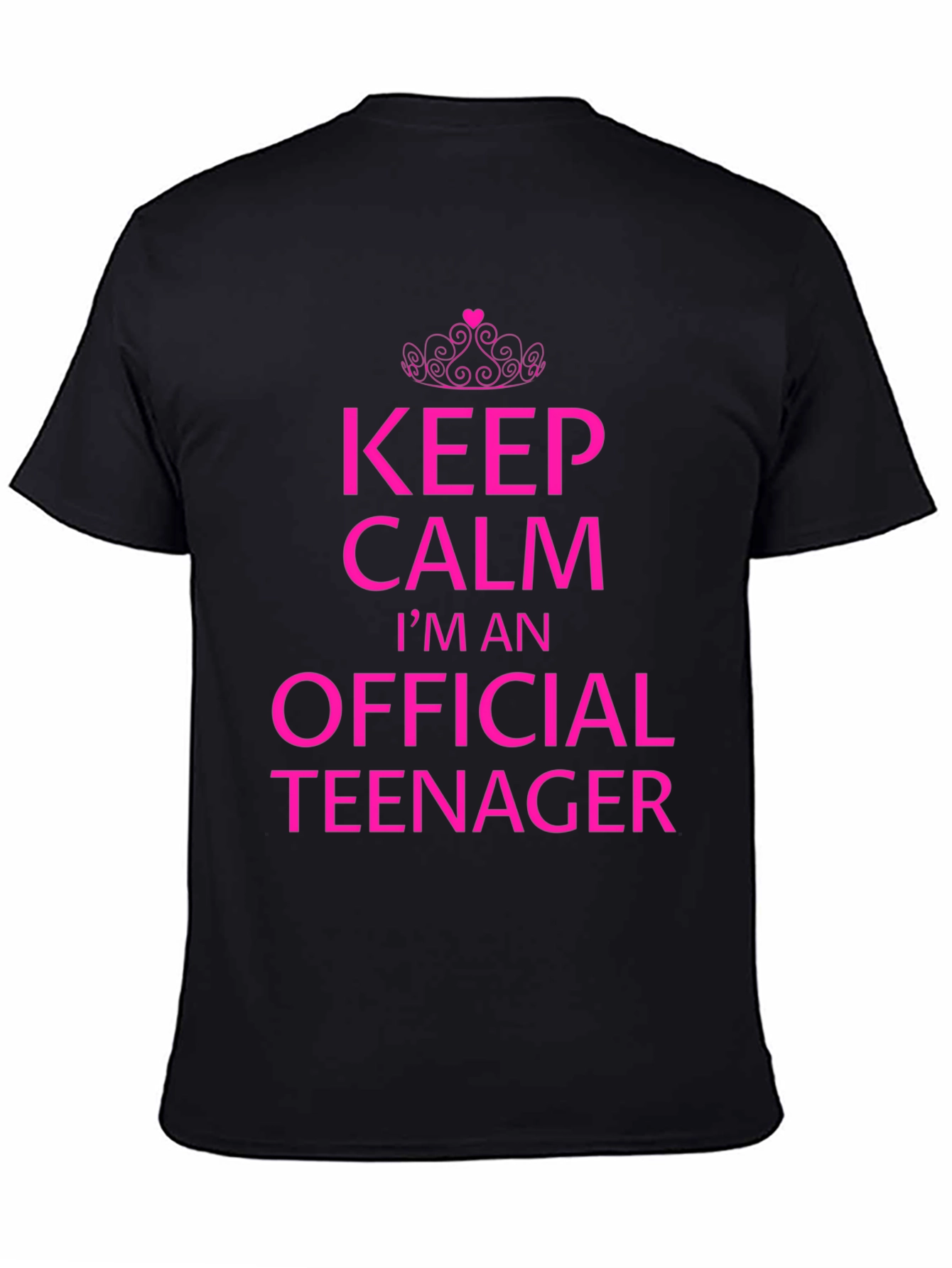 Keep Calm Official Teenager Black T-Shirt