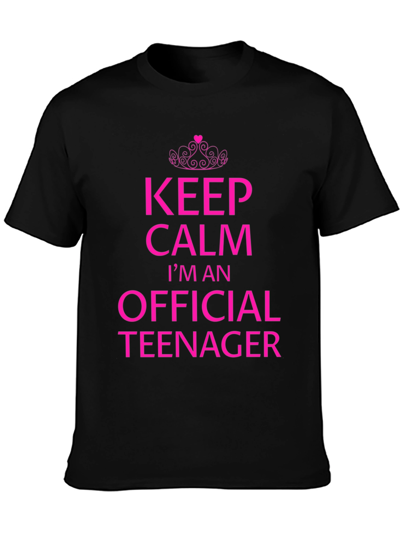 Keep Calm Official Teenager Black T-Shirt