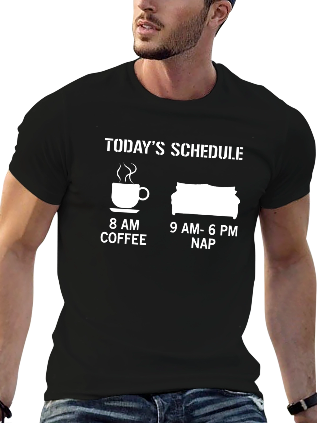 Funny Schedule T-Shirt - Coffee and Nap
