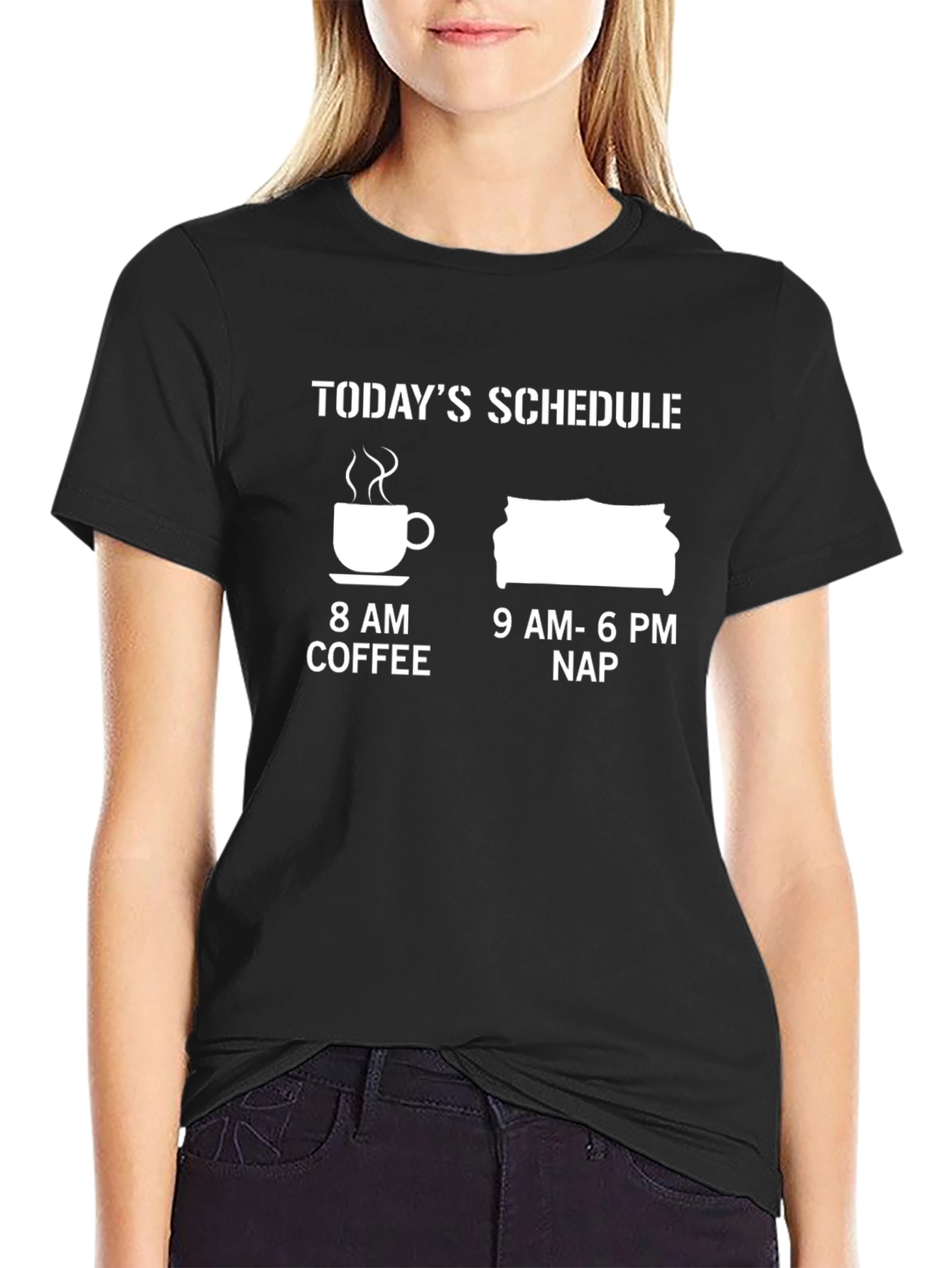 Funny Schedule T-Shirt - Coffee and Nap