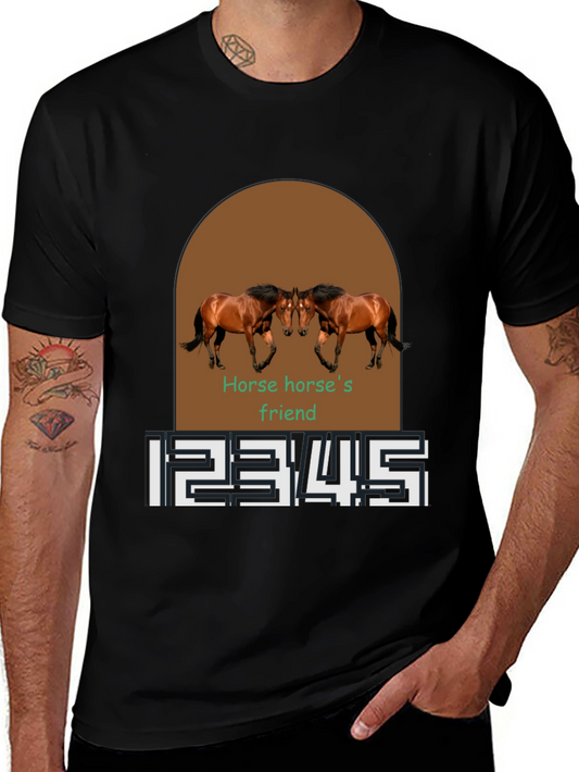 Horse Friend Graphic Tee - Black