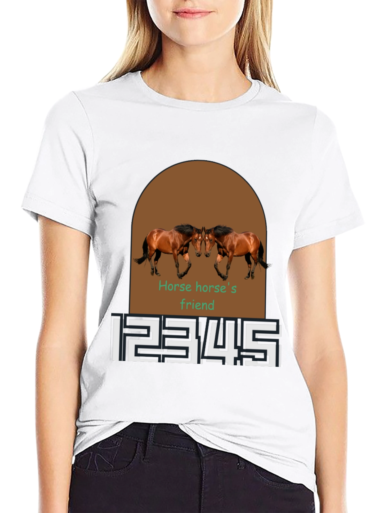 Horse Friend Graphic Tee - Black