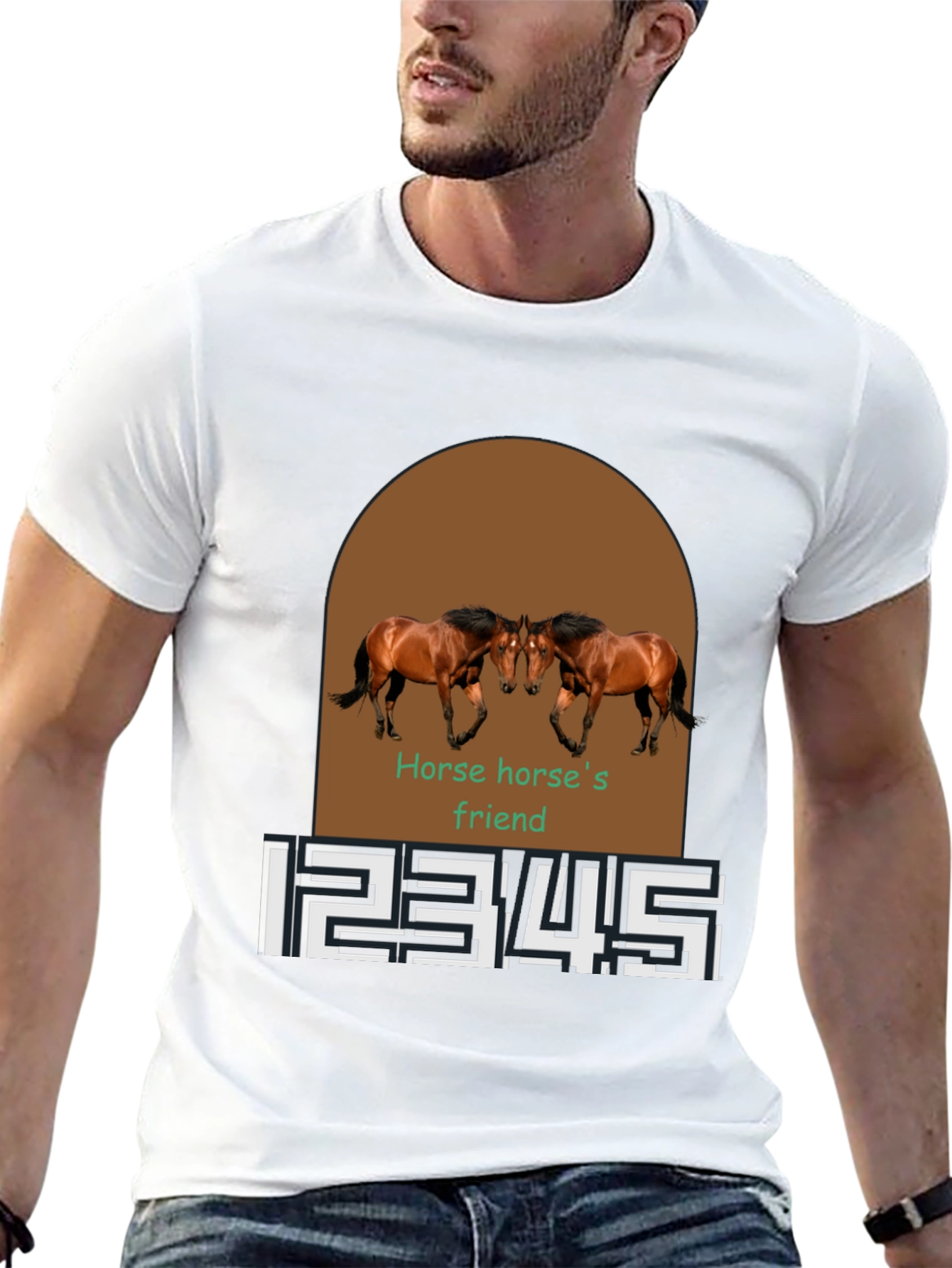 Horse Friend Graphic Tee - Black