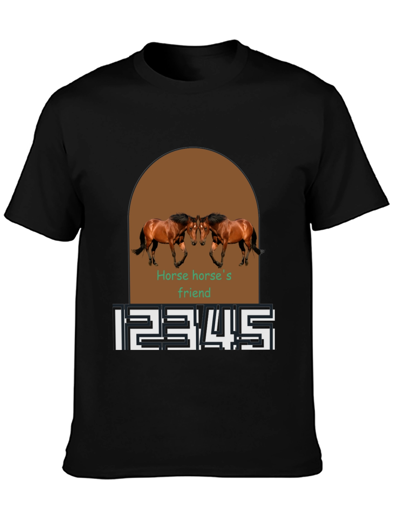 Horse Friend Graphic Tee - Black