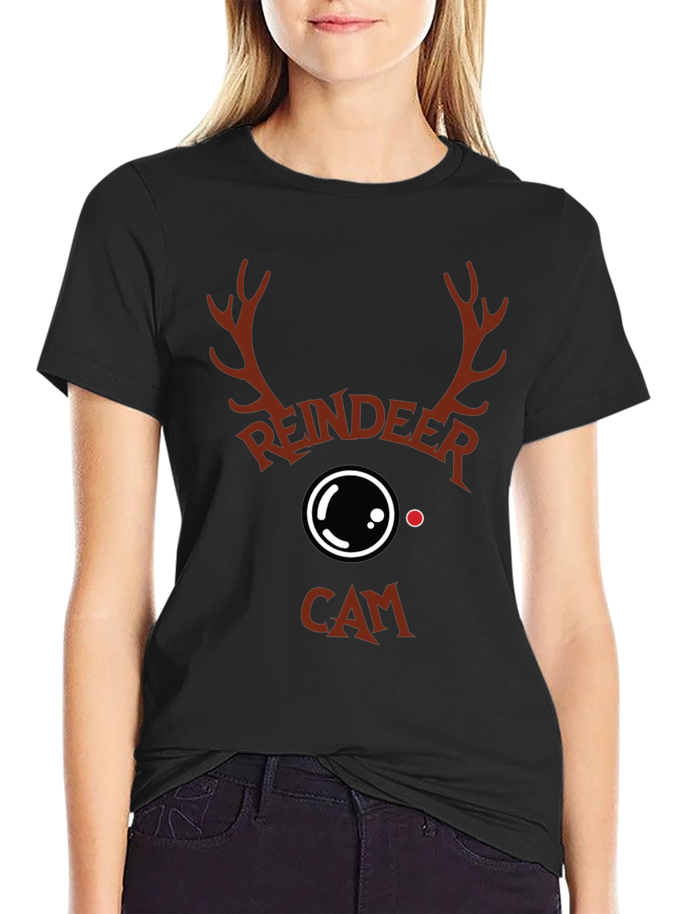 Reindeer Cam T-Shirt - Holiday Fun