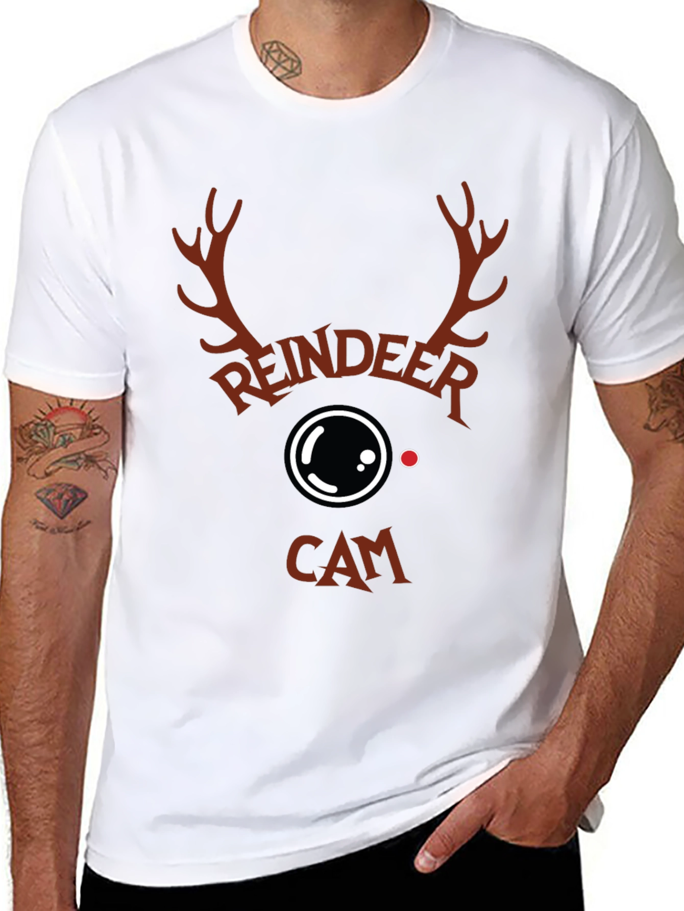 Reindeer Cam T-Shirt - Holiday Fun